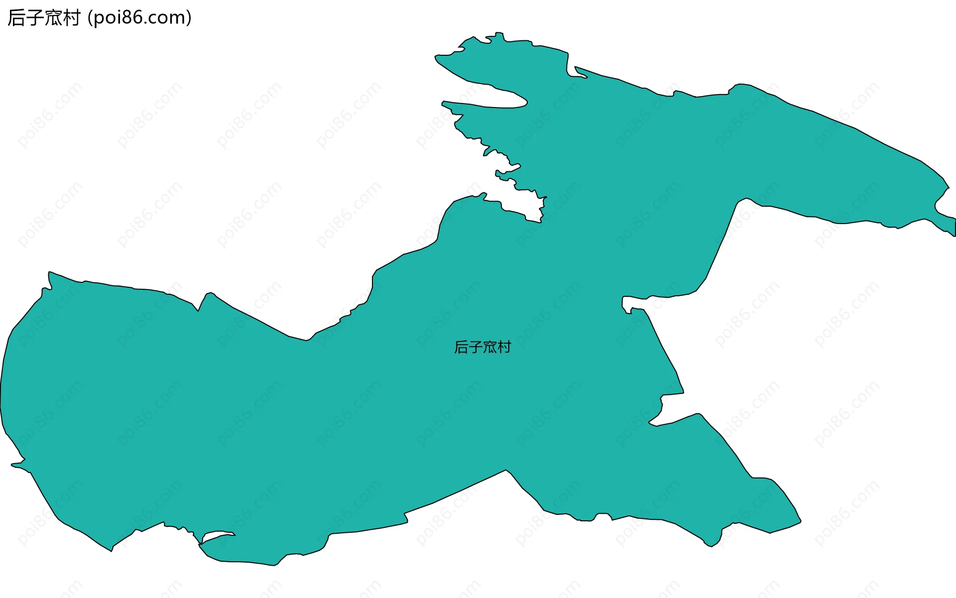 后子窊村边界地图