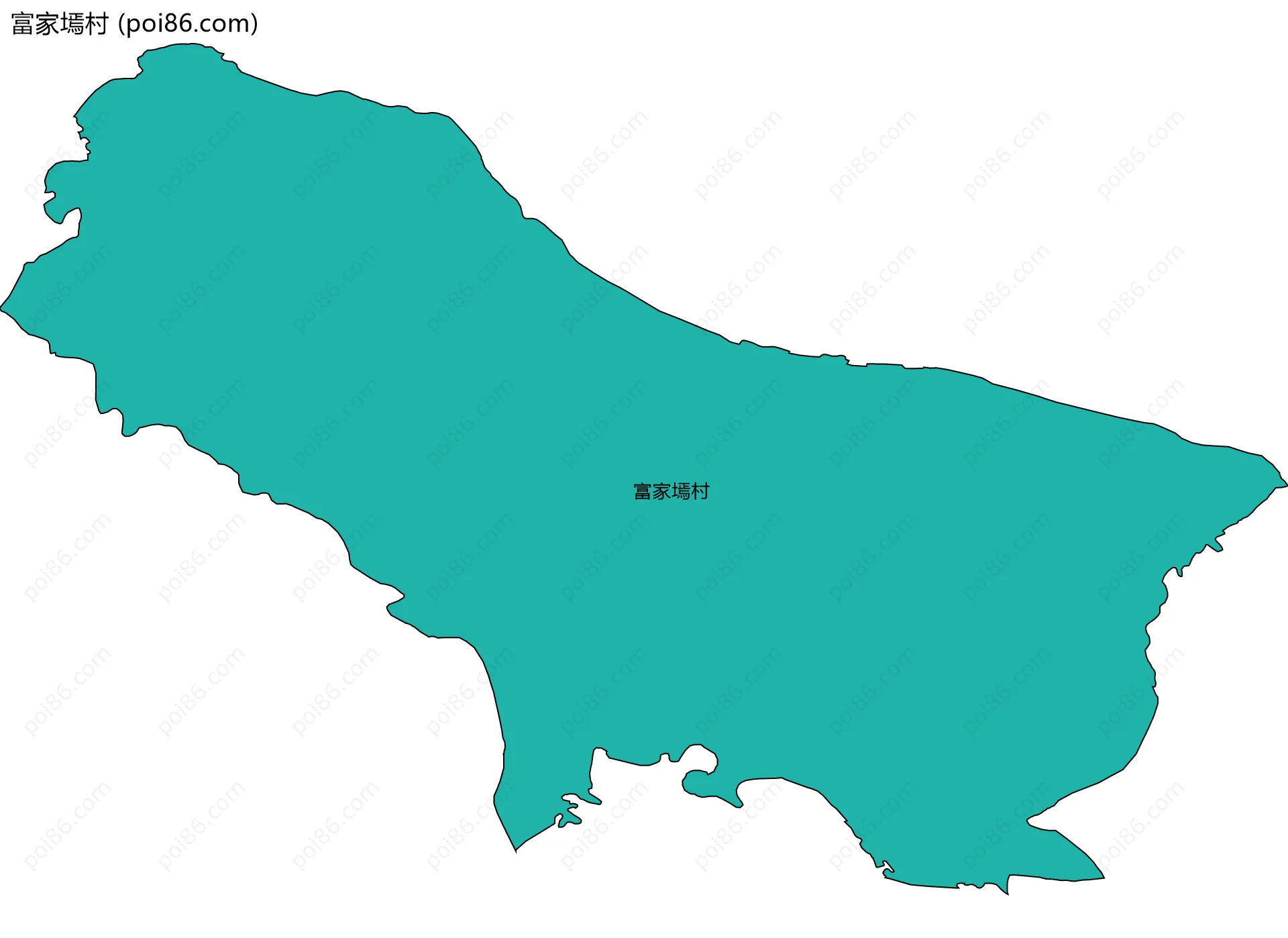 富家墕村边界地图