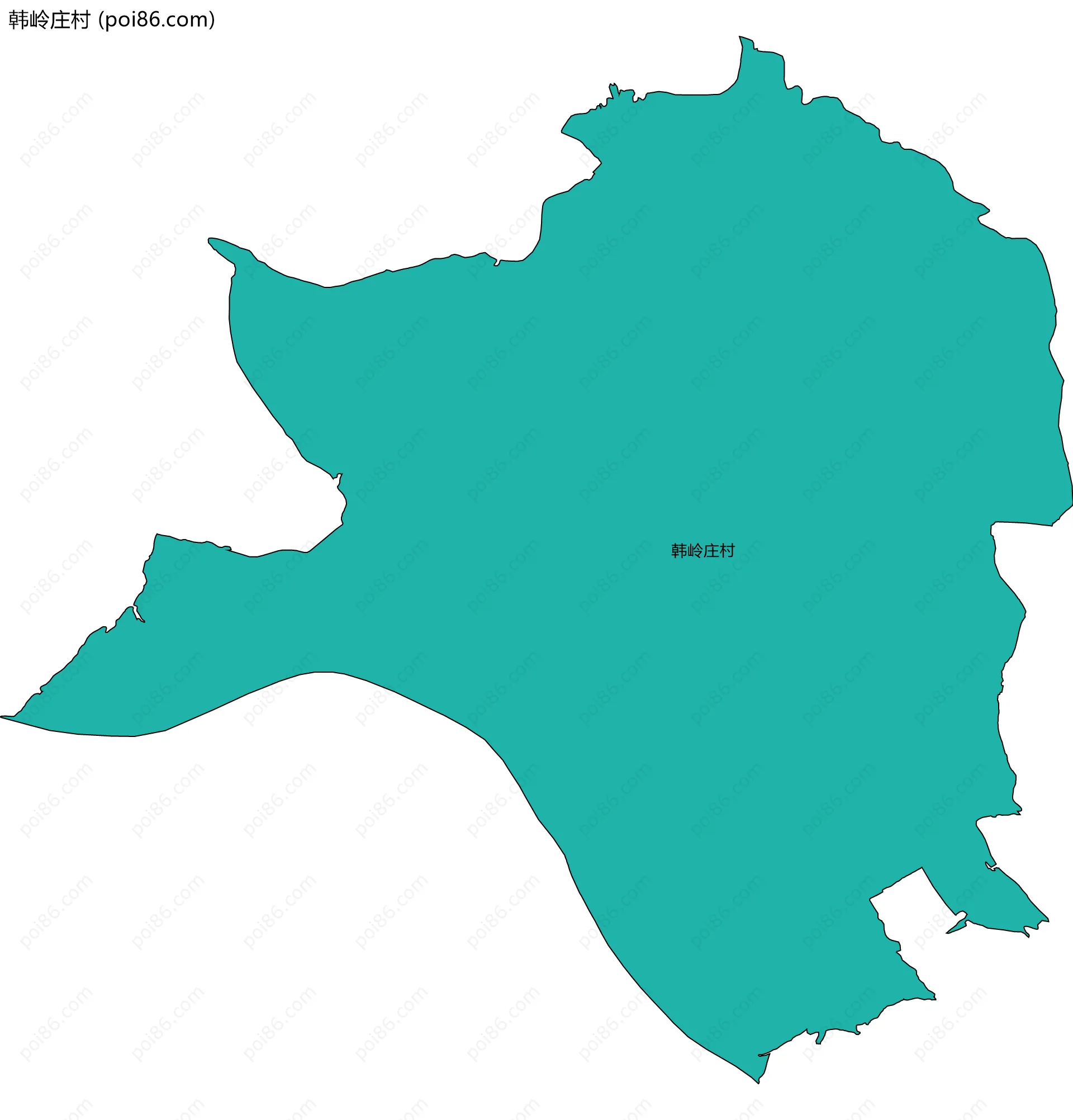 韩岭庄村边界地图