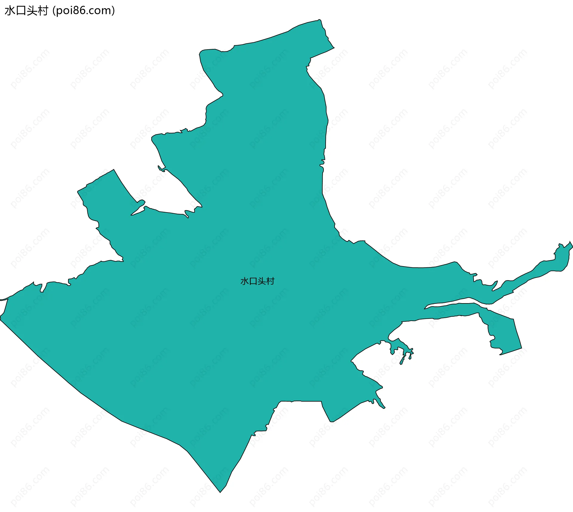 水口头村边界地图