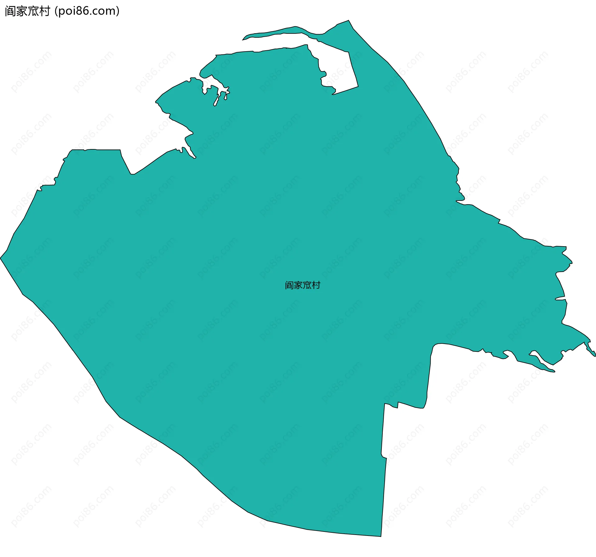 阎家窊村边界地图