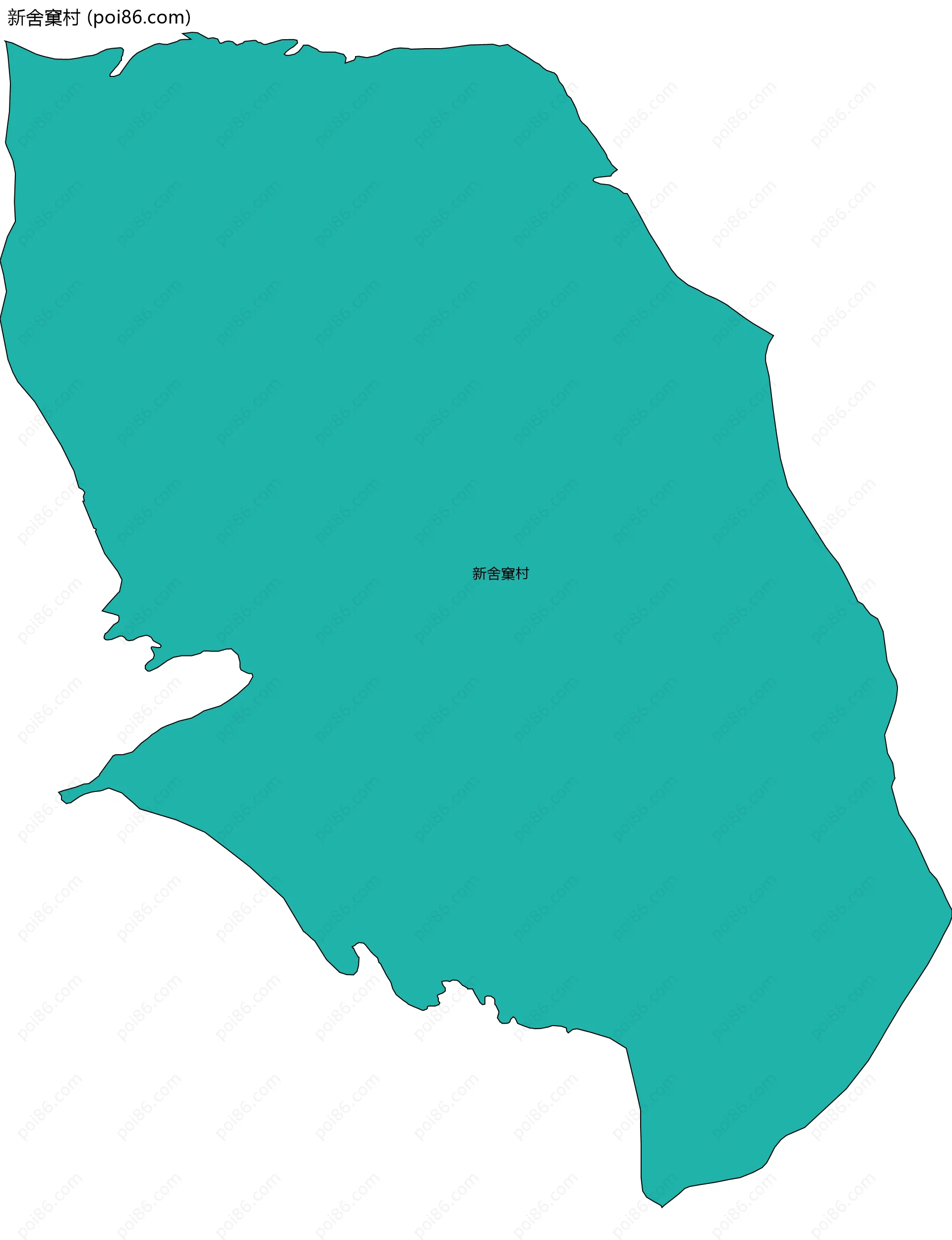 新舍窠村边界地图