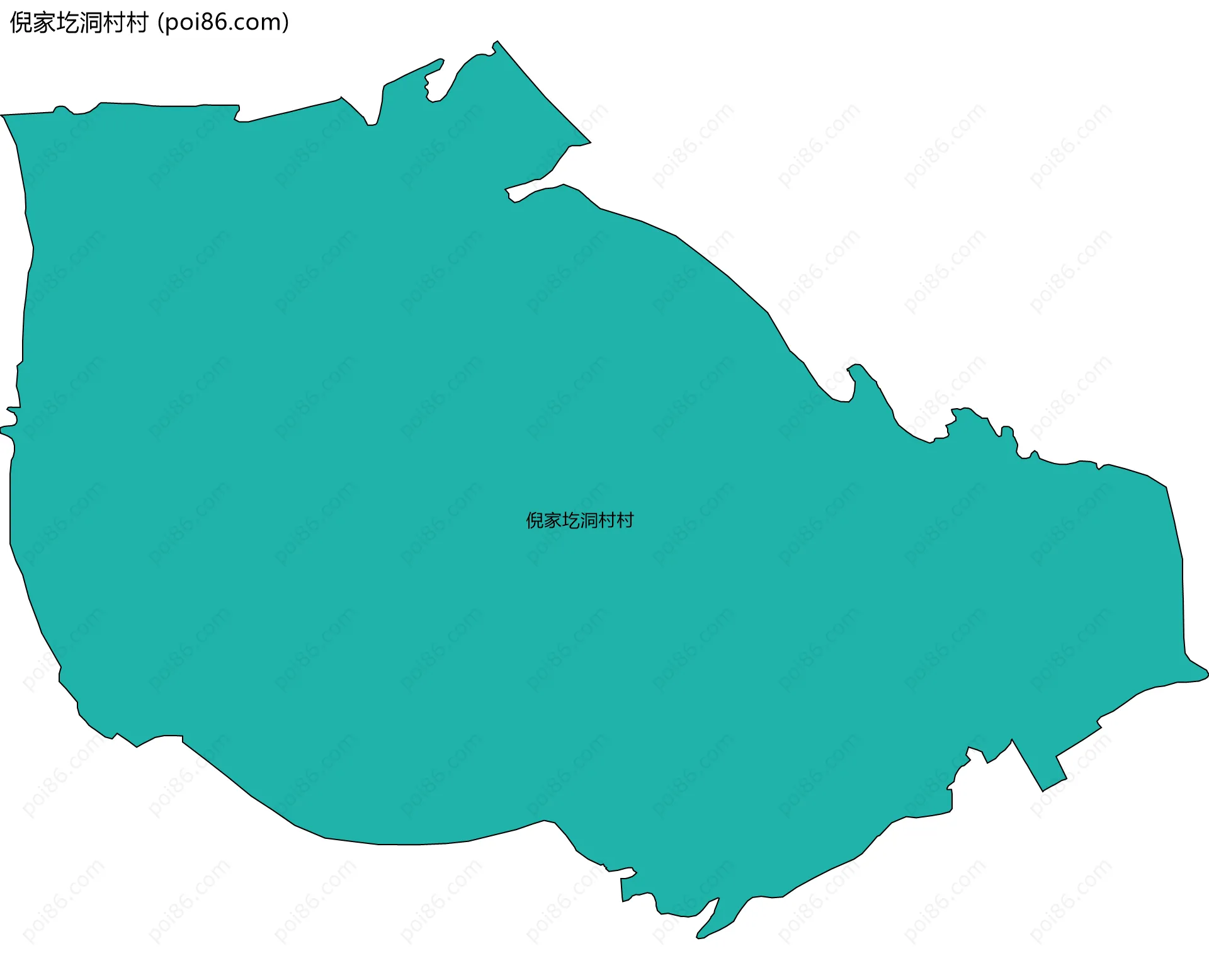 倪家圪洞村村边界地图