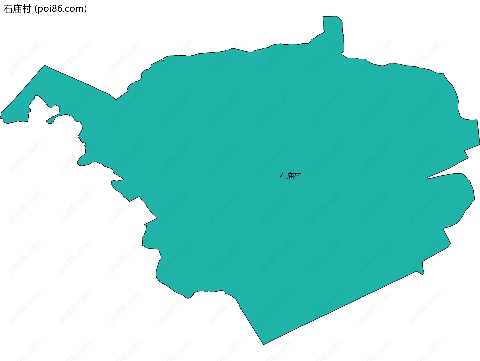 石庙村边界地图