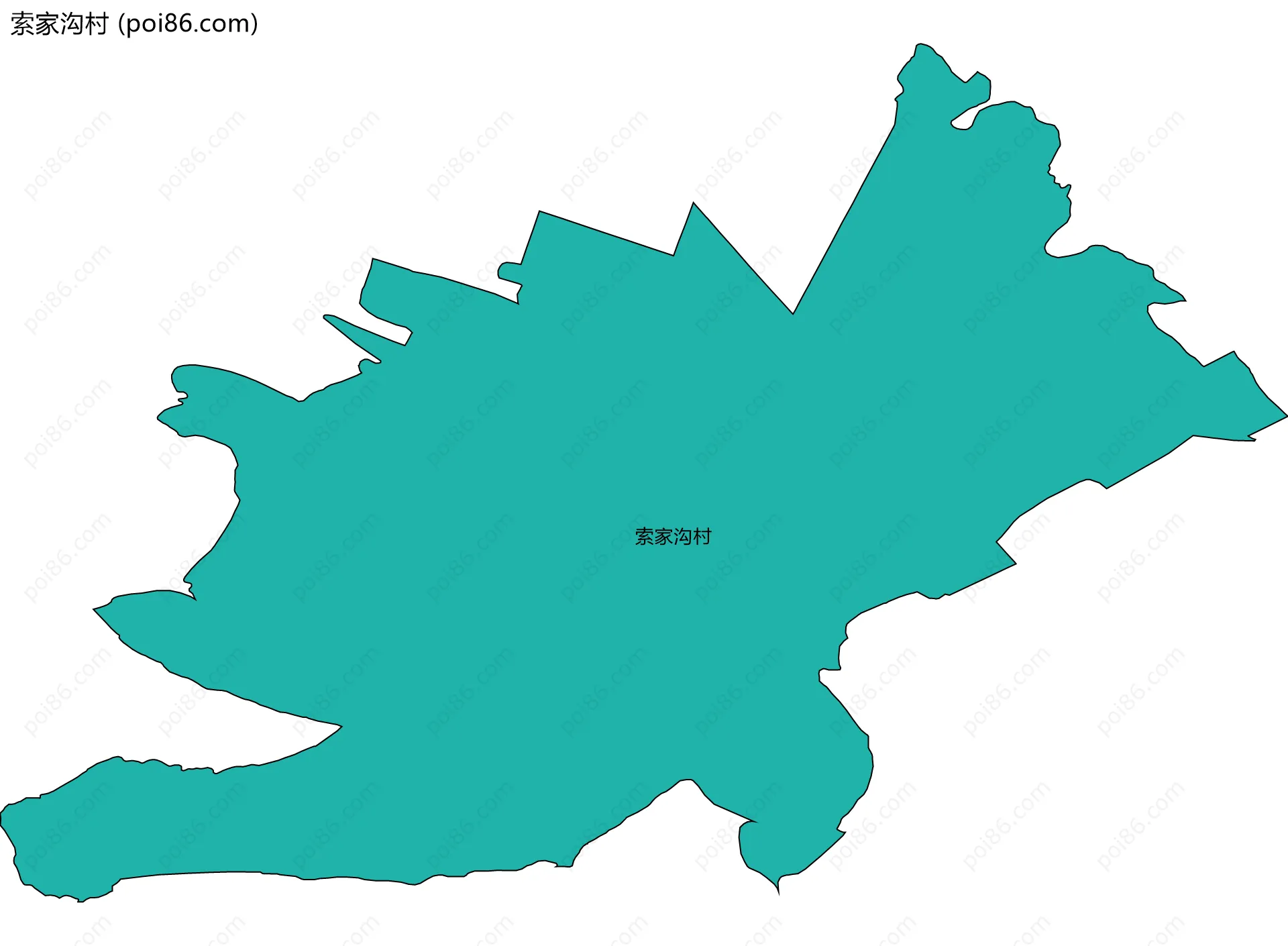 索家沟村边界地图