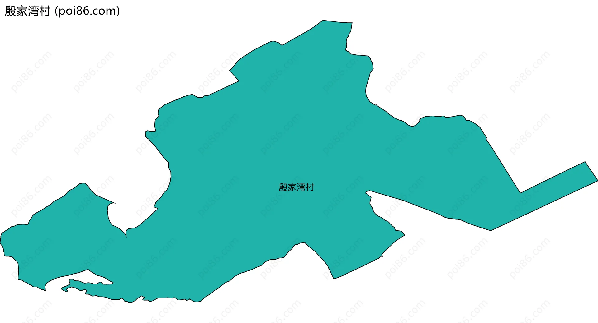 殷家湾村边界地图