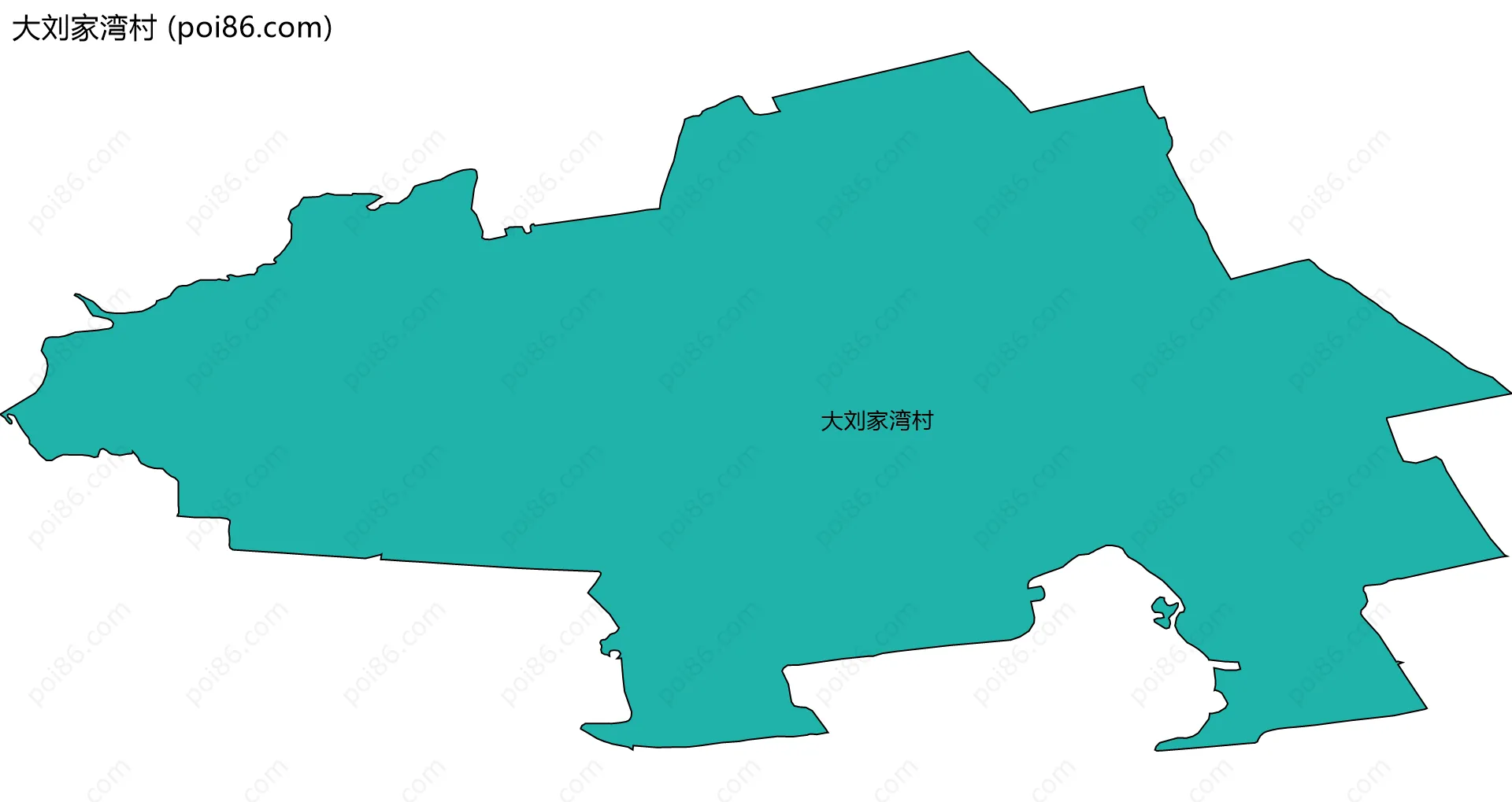 大刘家湾村边界地图