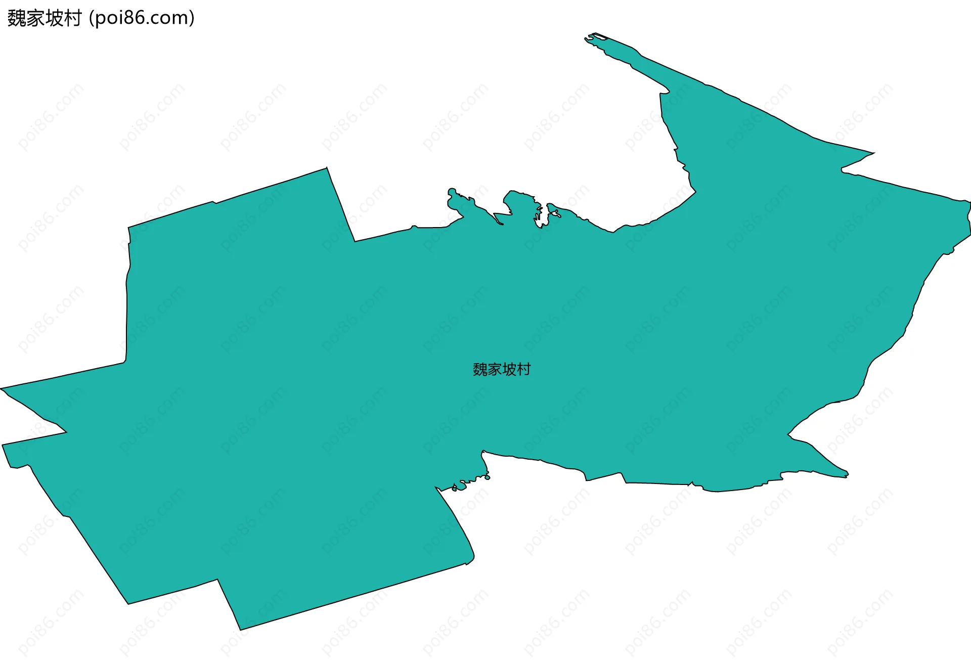 魏家坡村边界地图