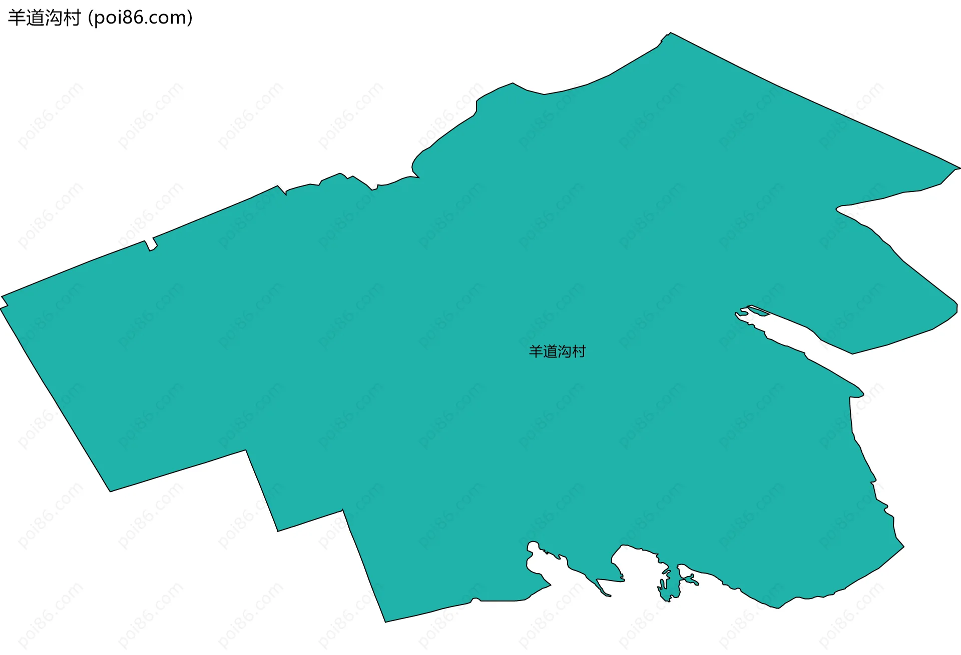 羊道沟村边界地图
