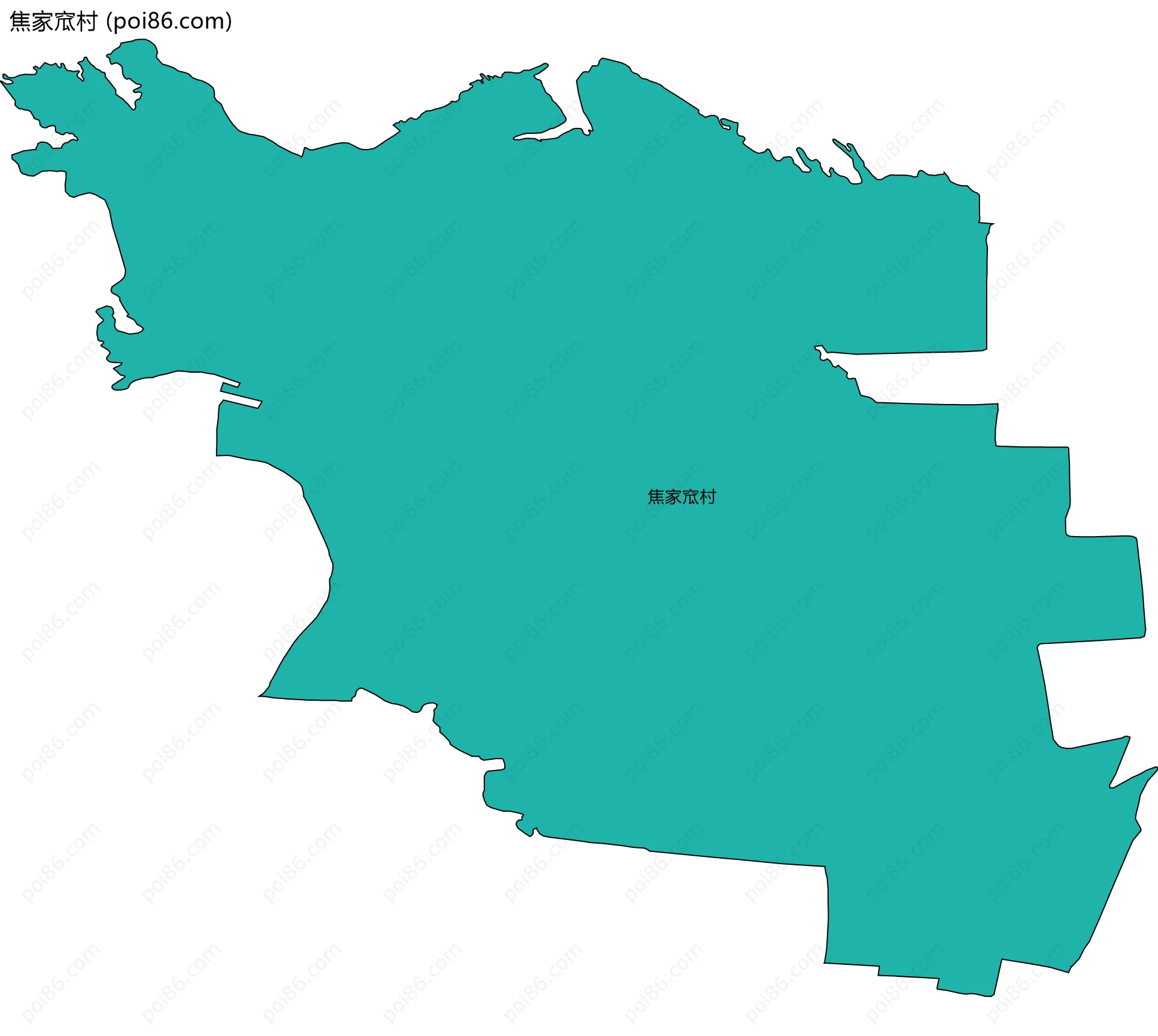 焦家窊村边界地图