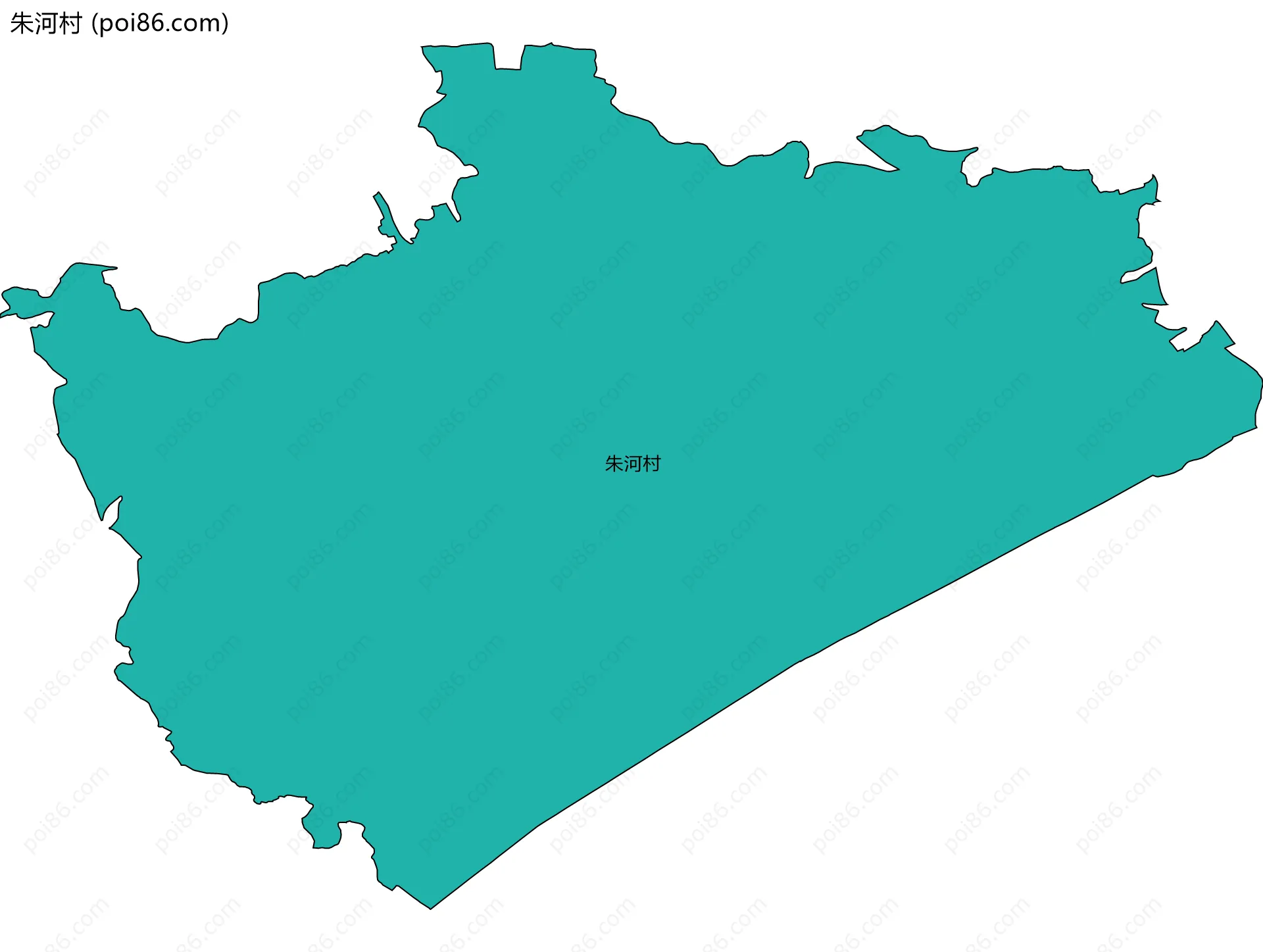 朱河村边界地图