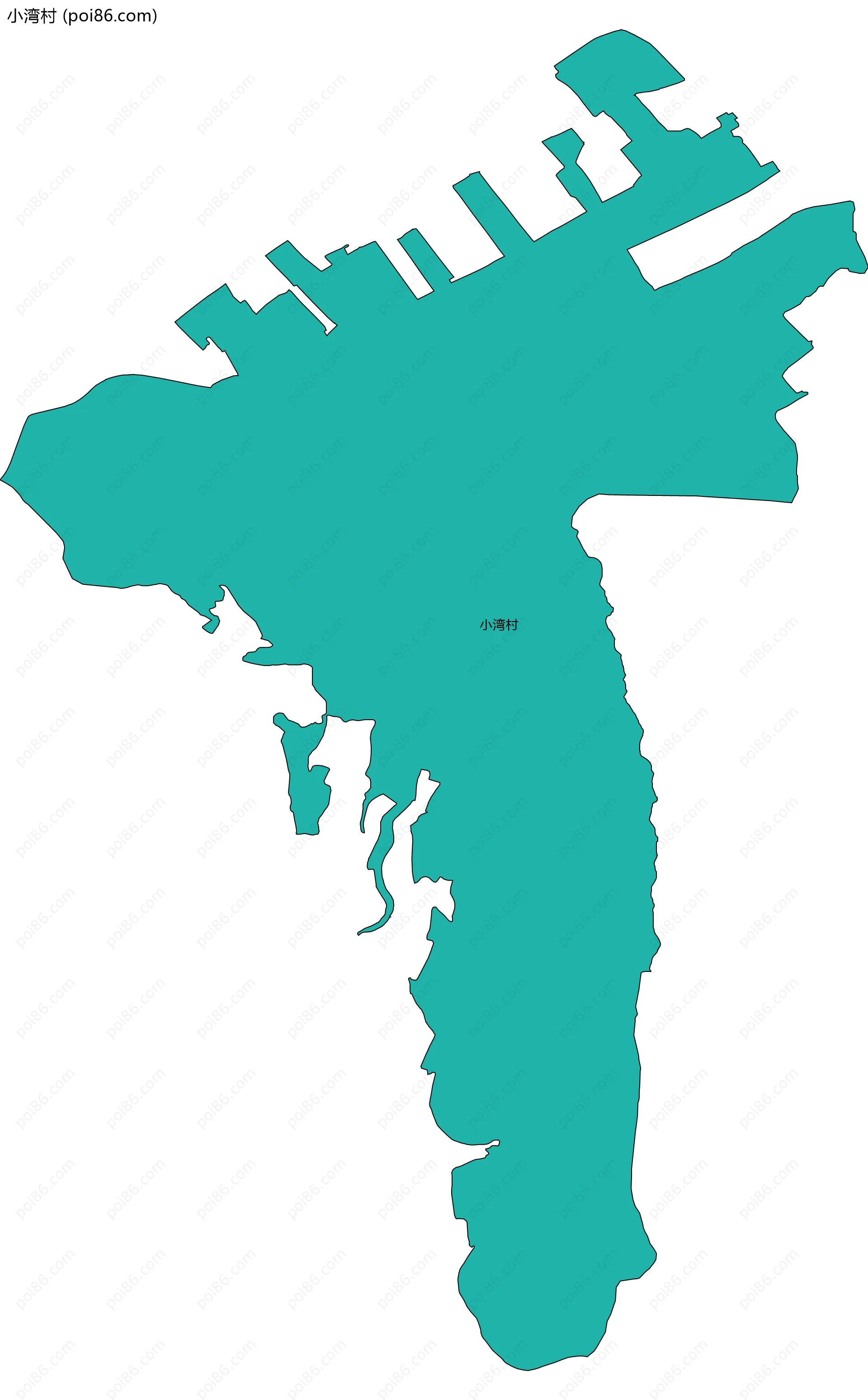 小湾村边界地图