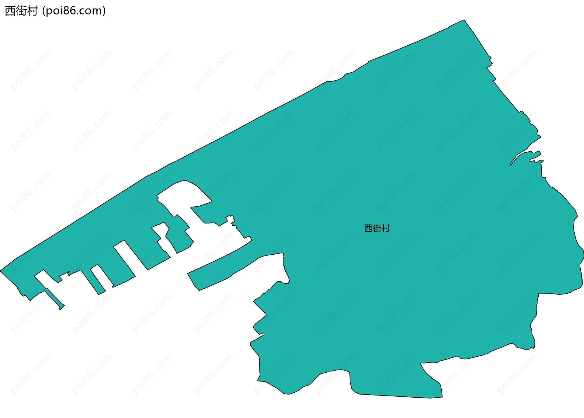 西街村边界地图