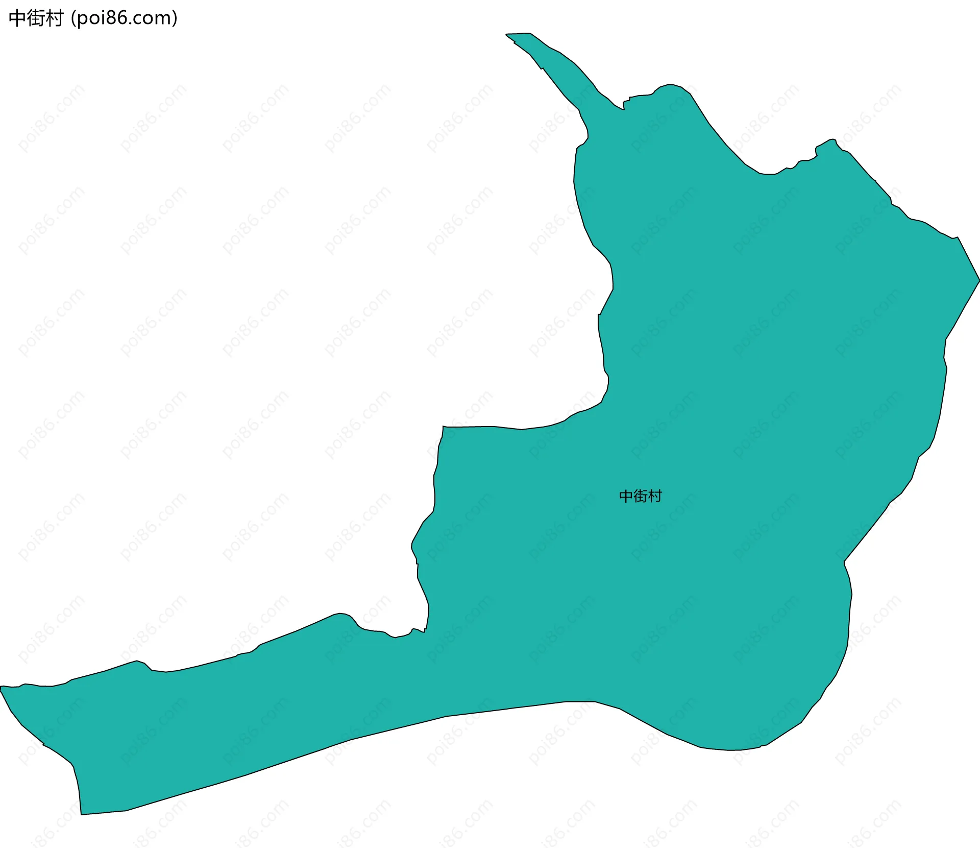 中街村边界地图