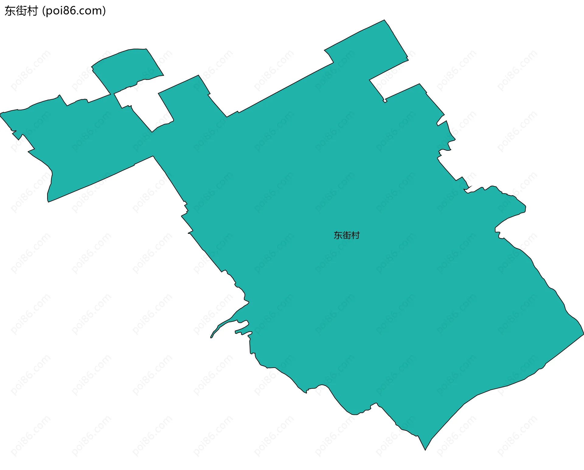 东街村边界地图