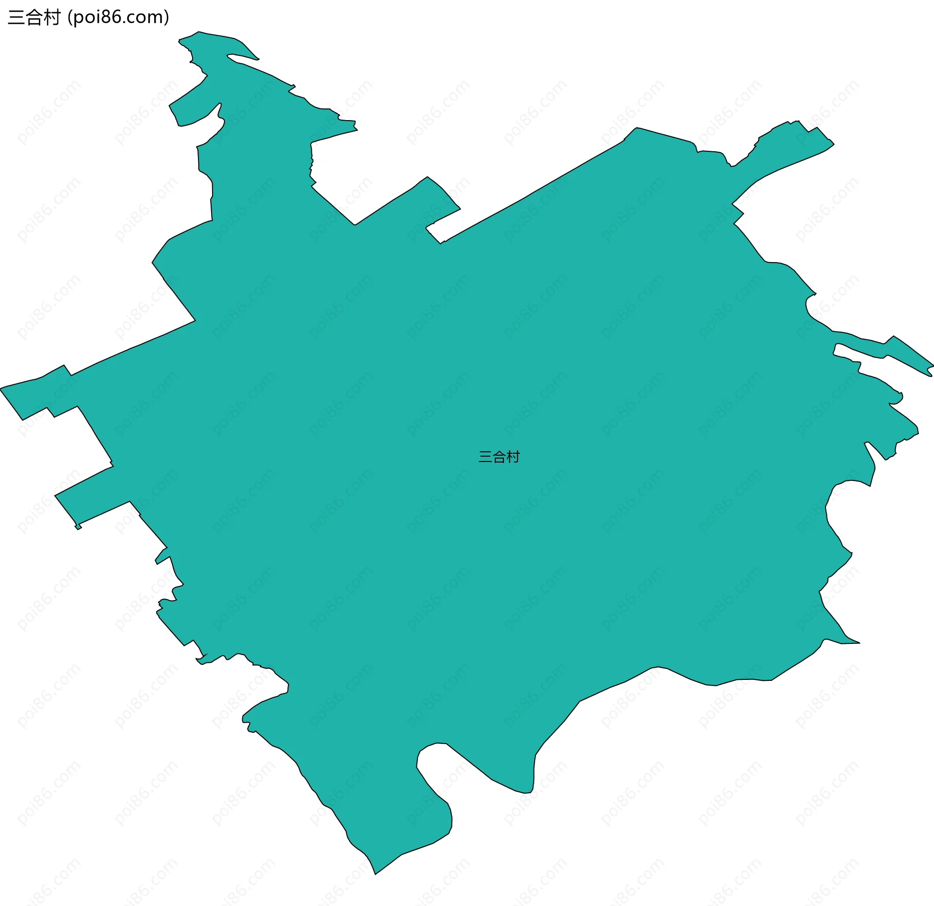 三合村边界地图