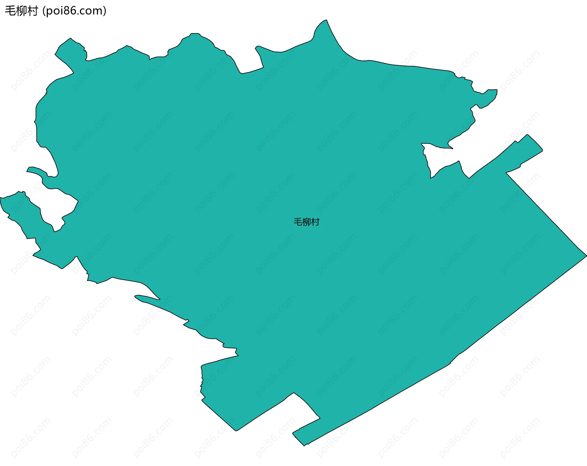毛柳村边界地图
