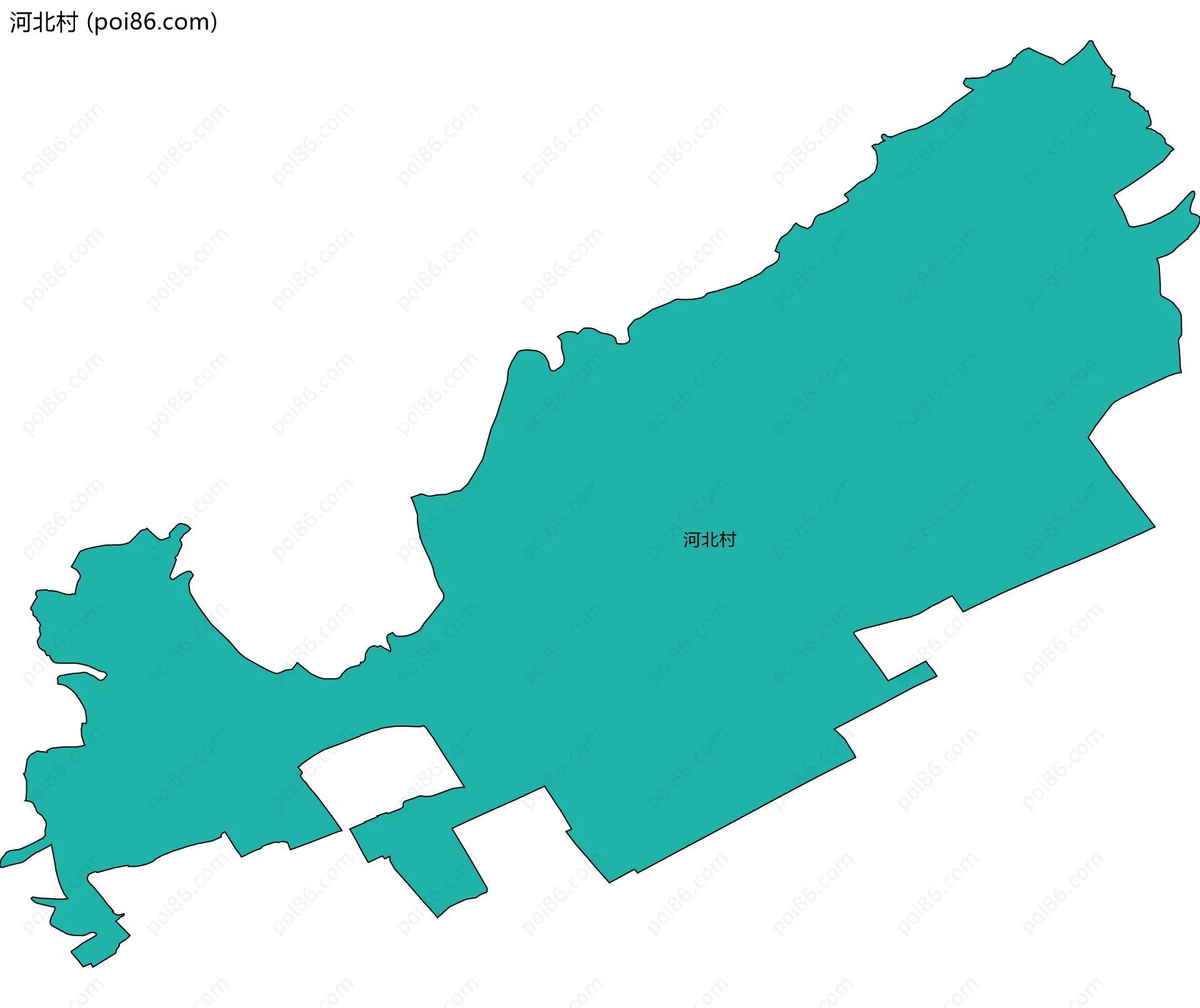 河北村边界地图