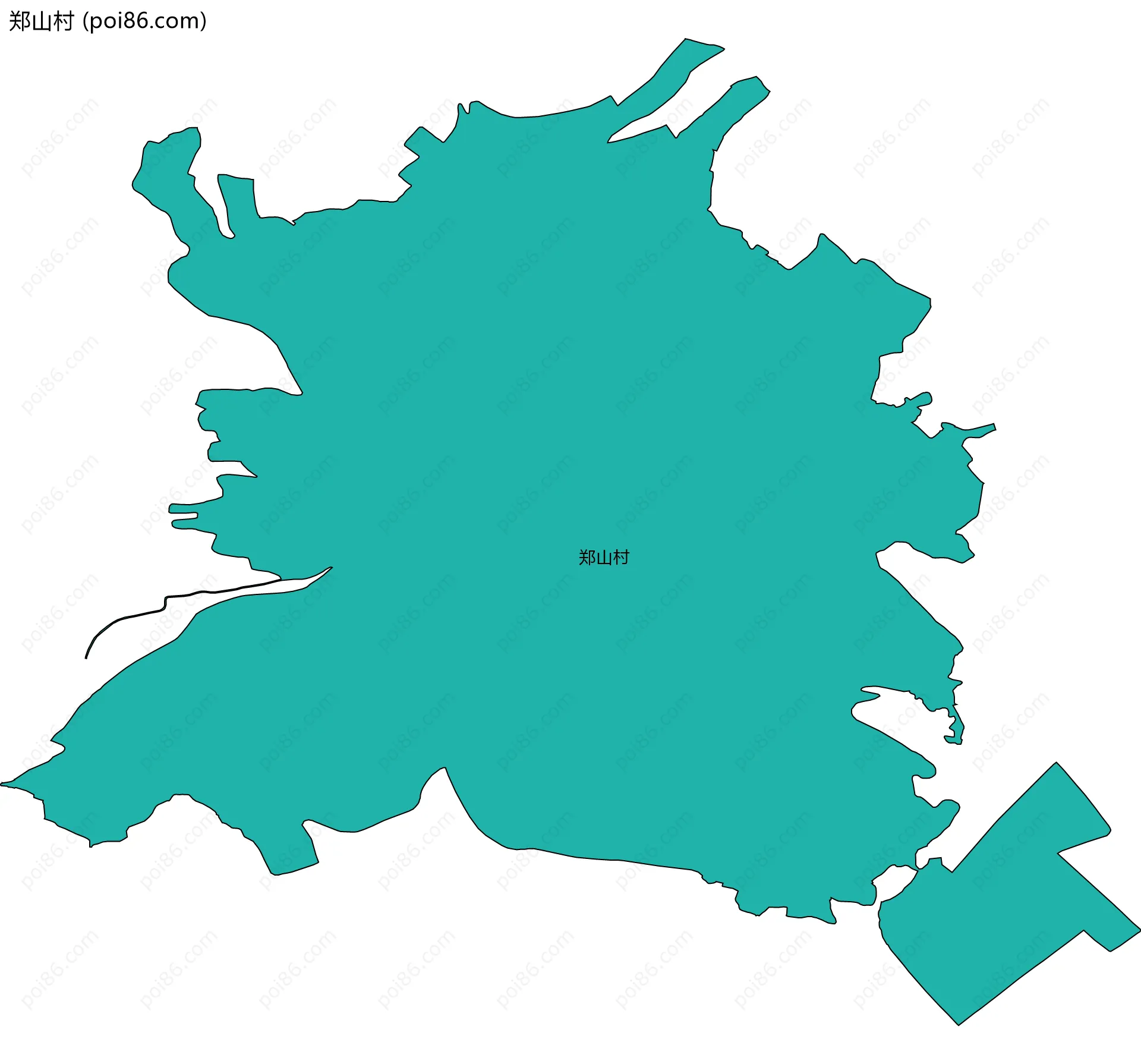 郑山村边界地图