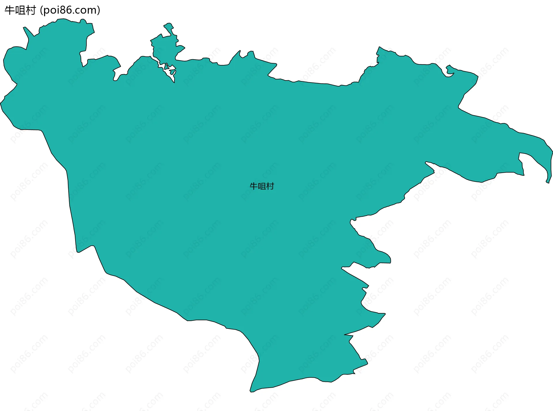 牛咀村边界地图