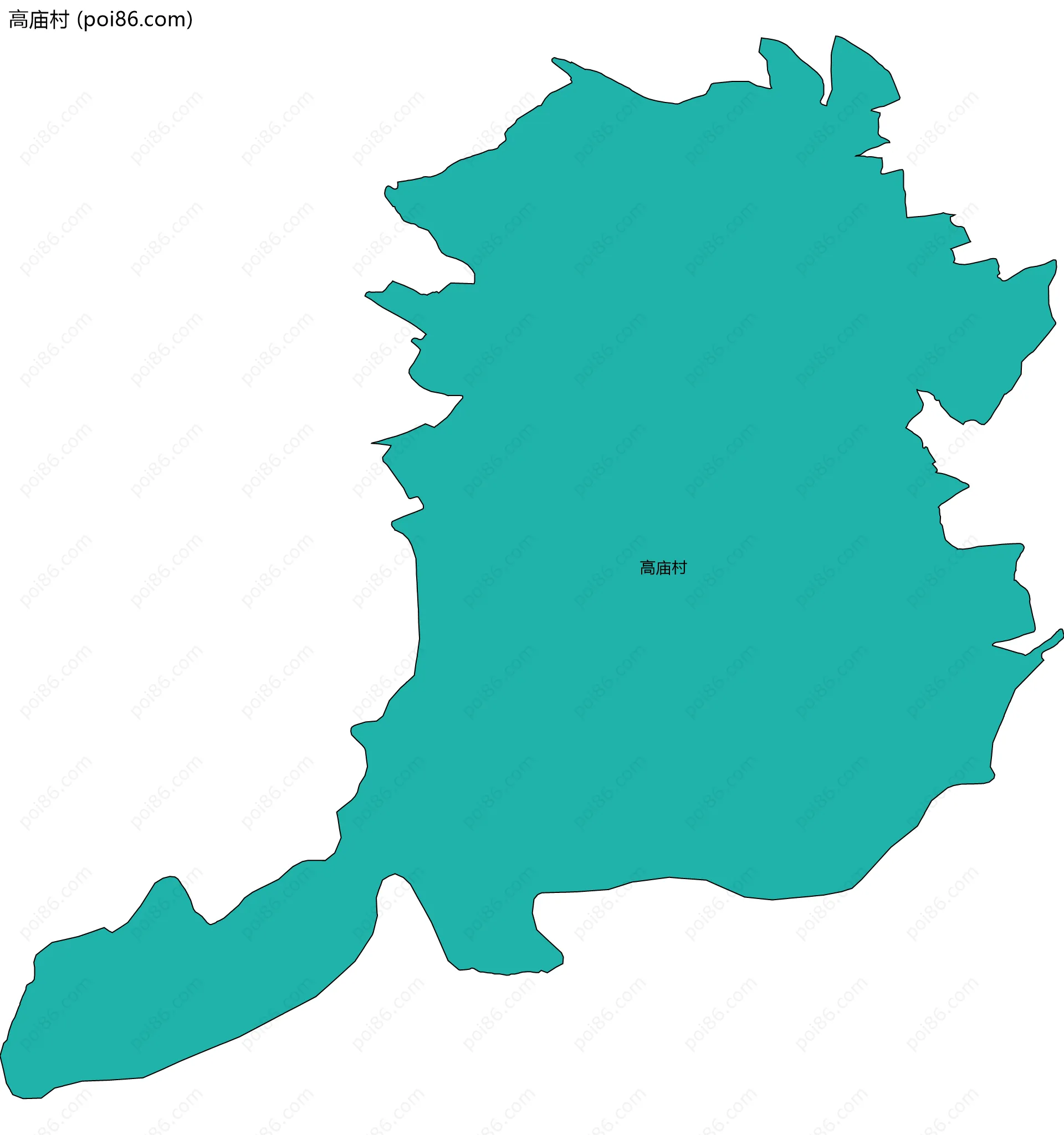 高庙村边界地图