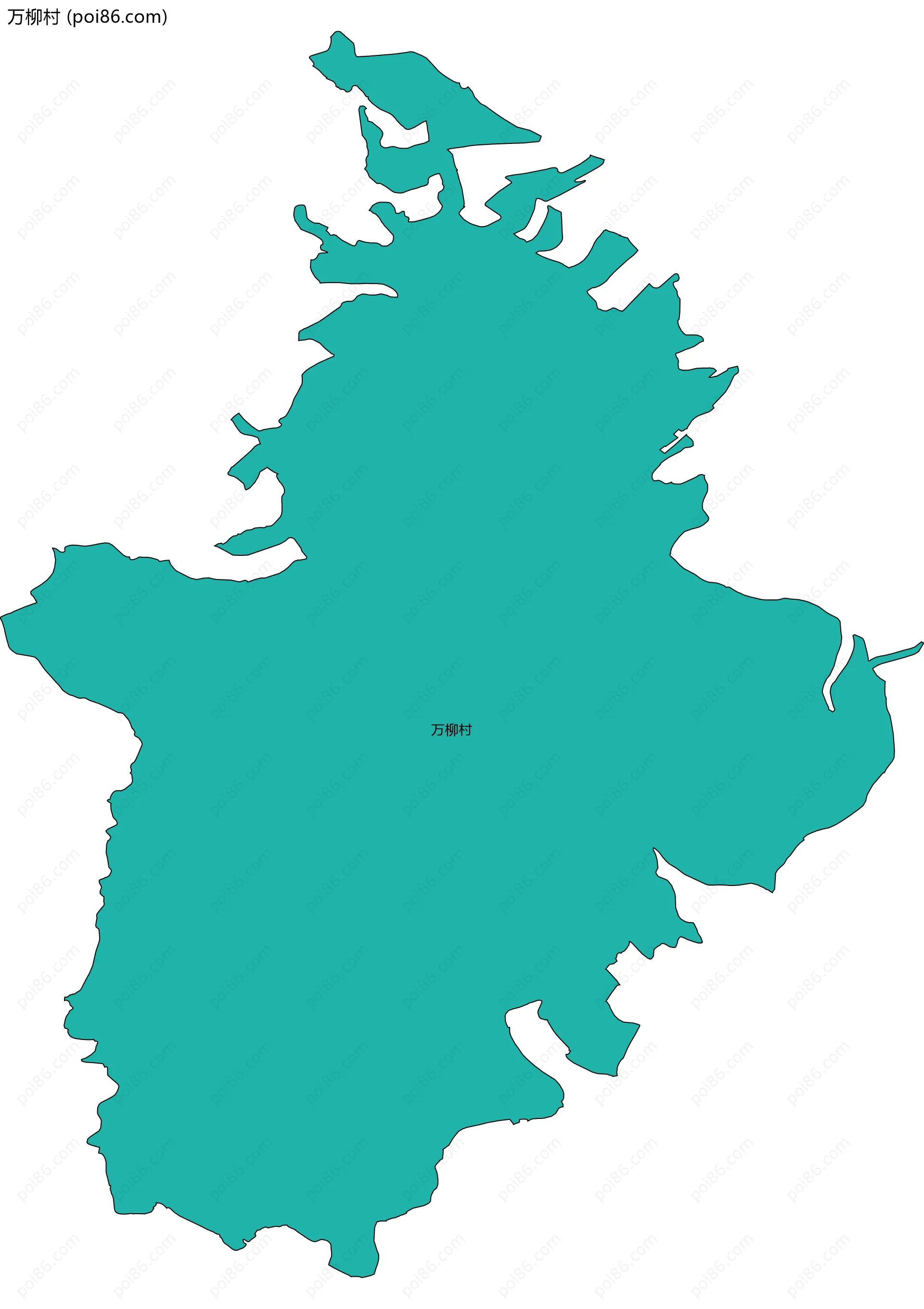 万柳村边界地图