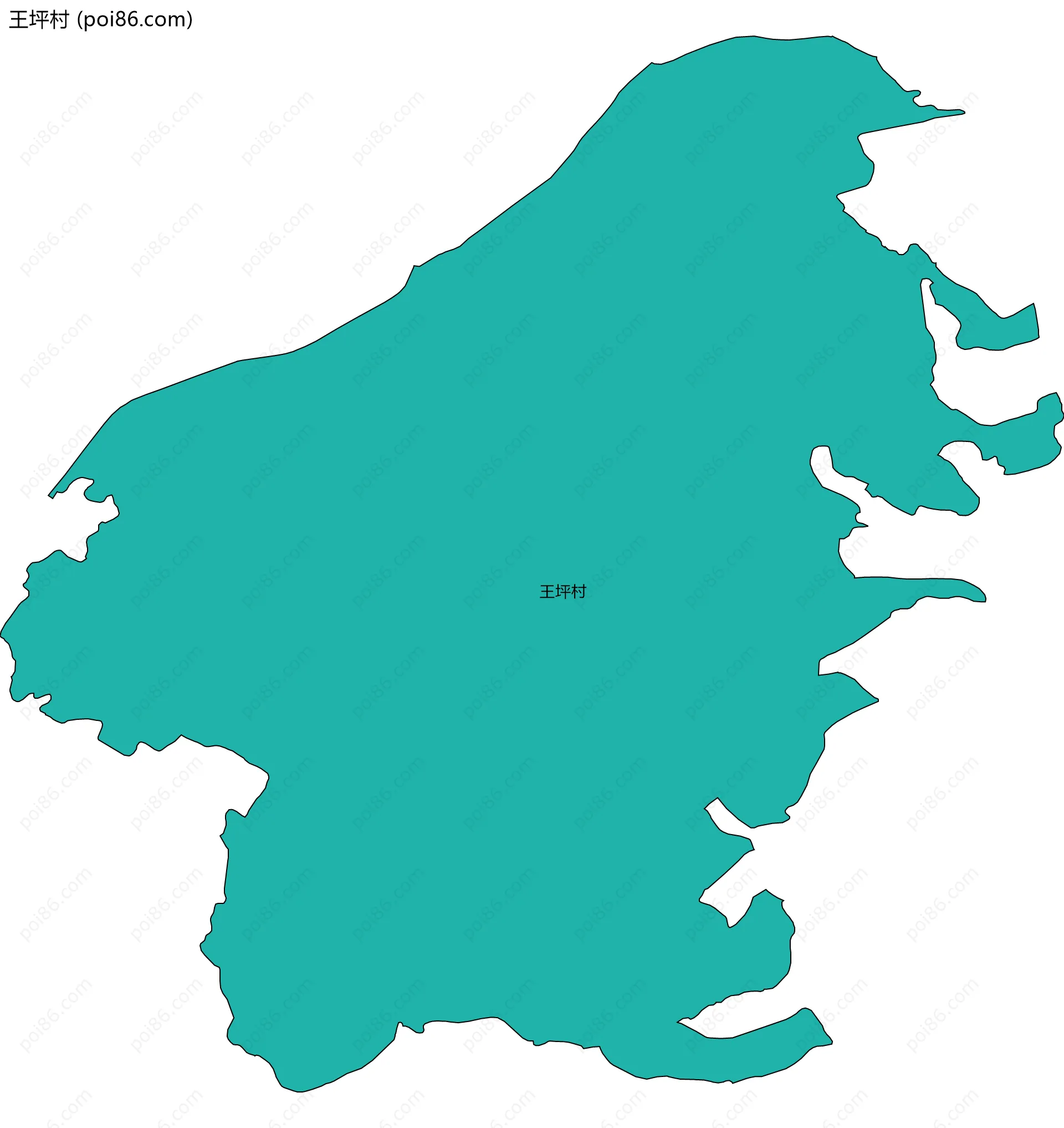 王坪村边界地图