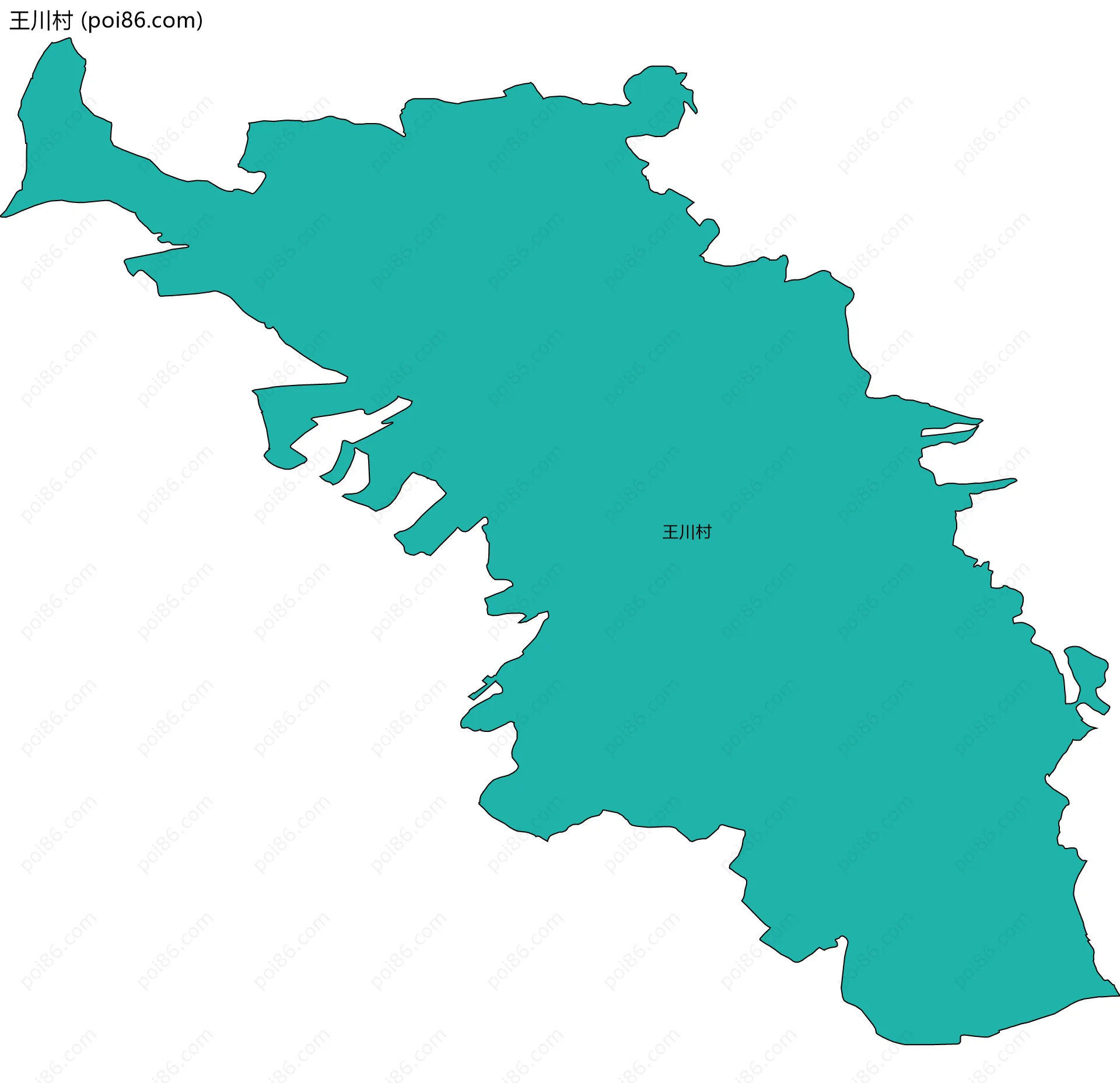 王川村边界地图