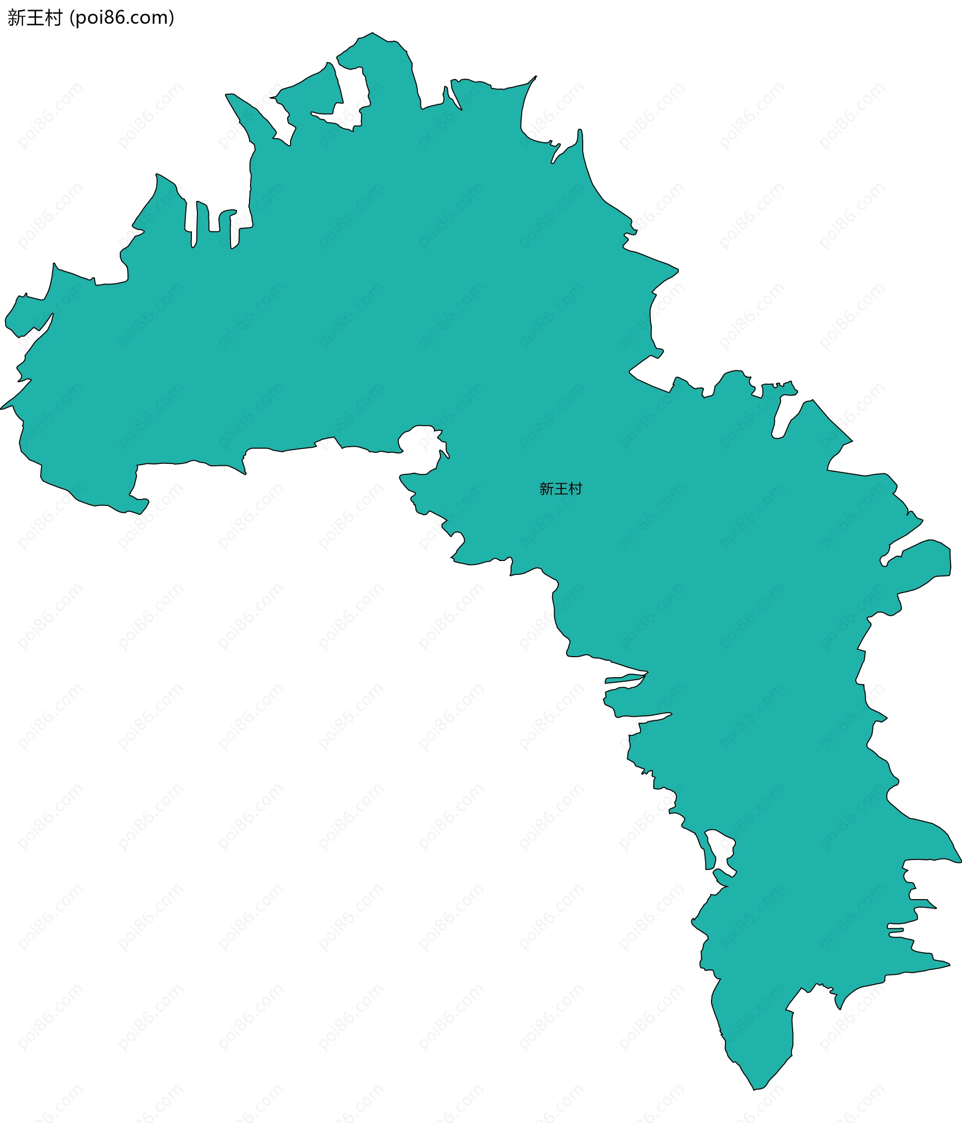 新王村边界地图