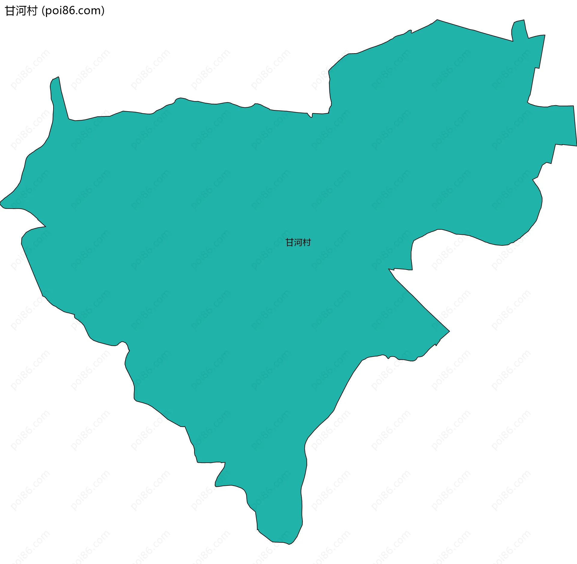 甘河村边界地图