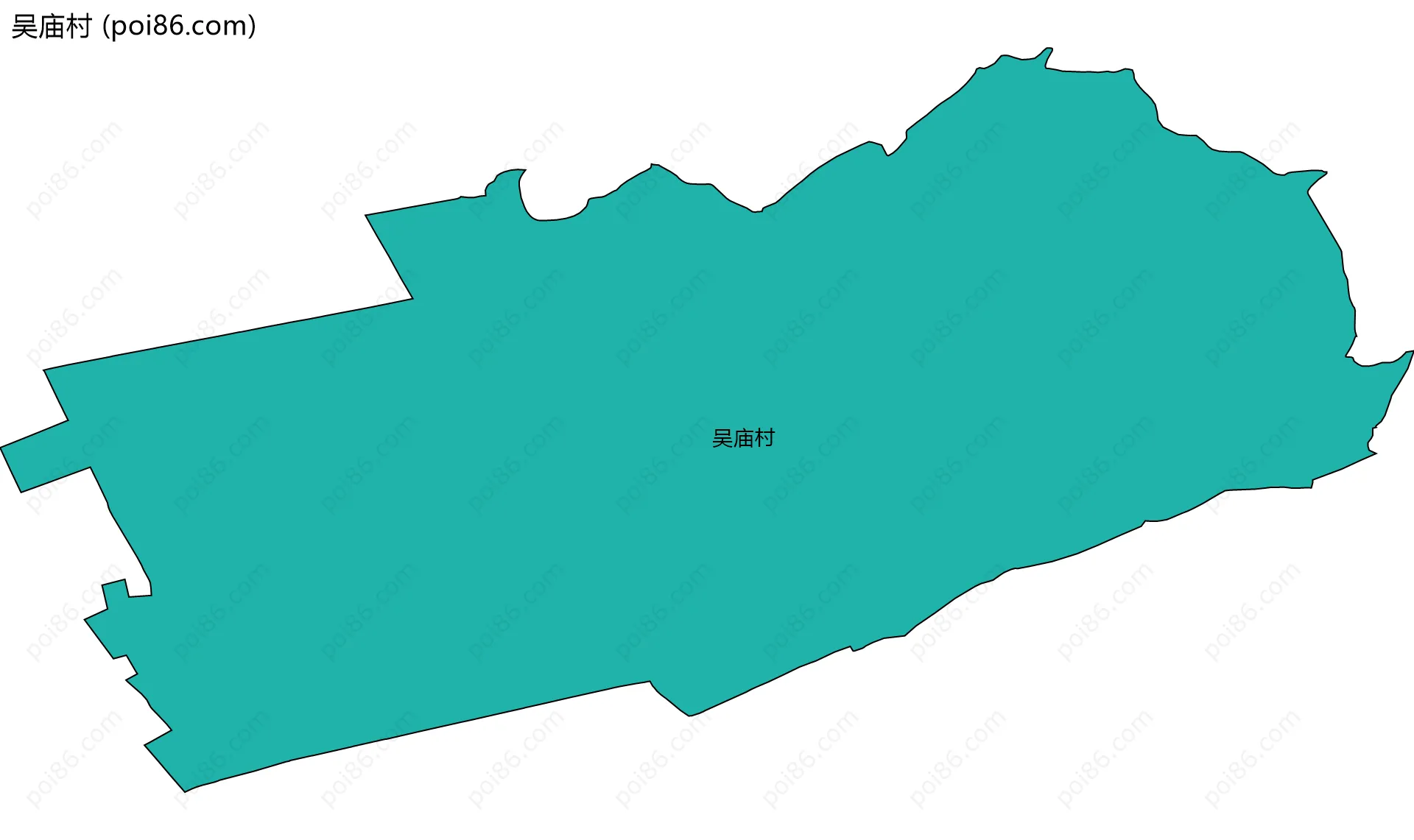 吴庙村边界地图
