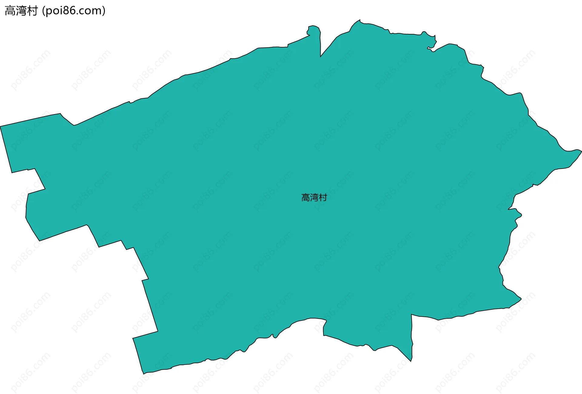 高湾村边界地图