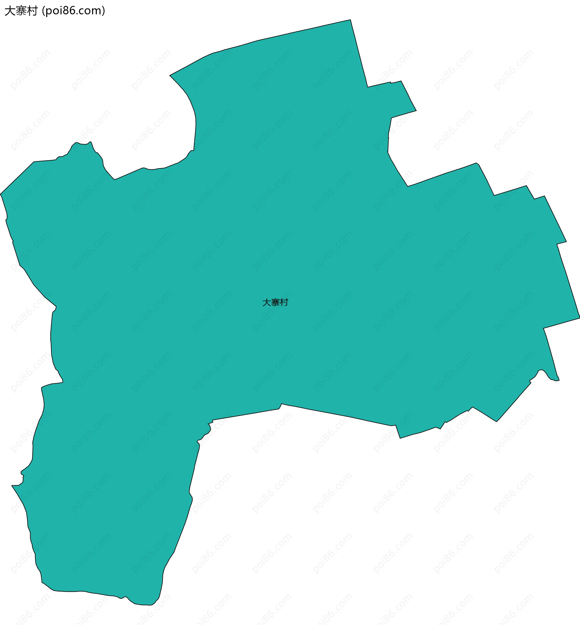 大寨村边界地图