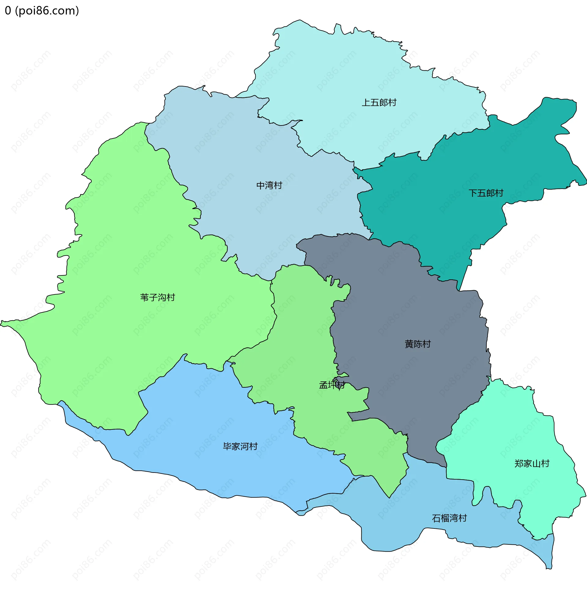 0边界地图(五级行政区划)