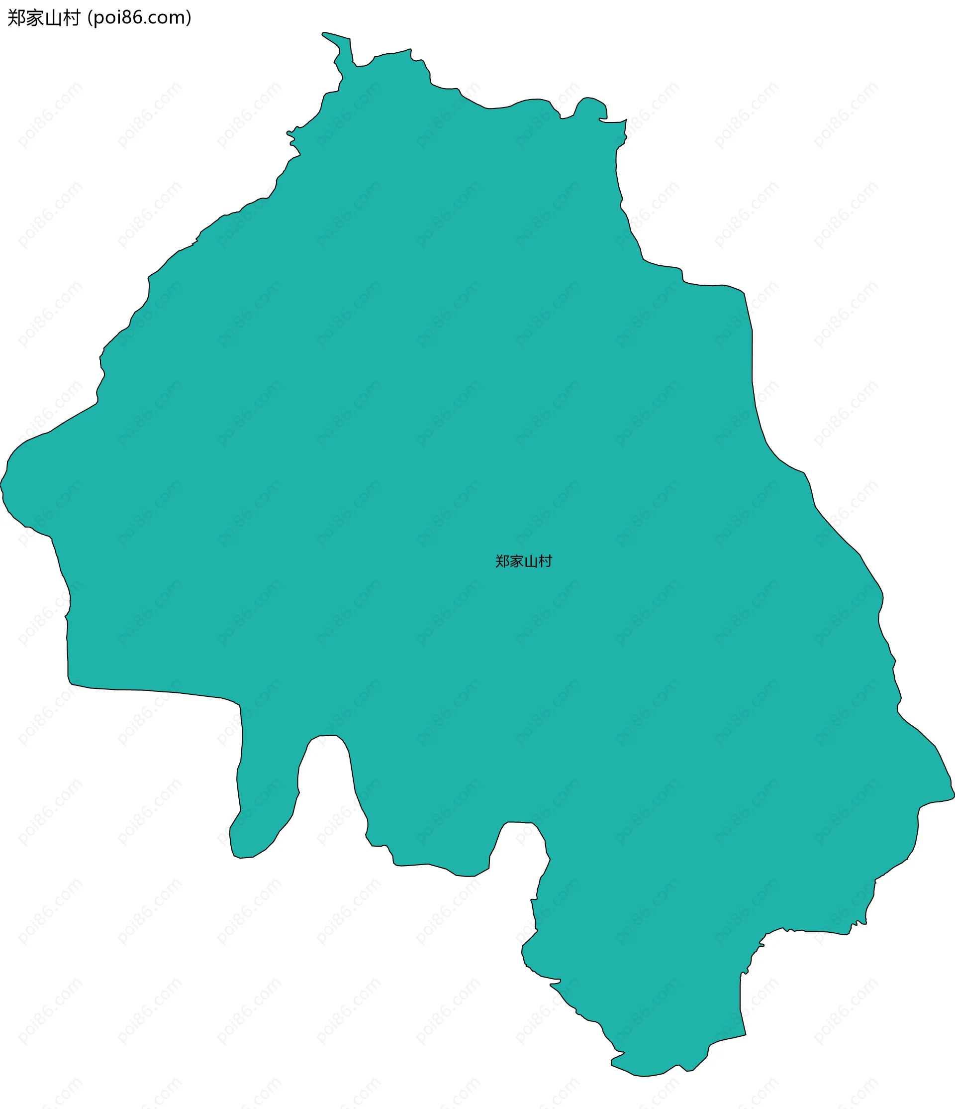 郑家山村边界地图