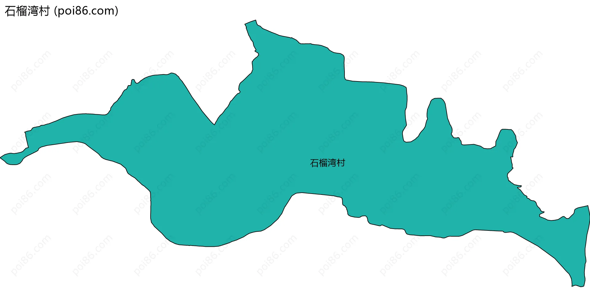 石榴湾村边界地图