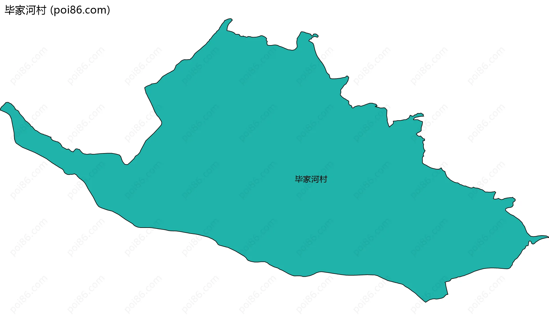 毕家河村边界地图