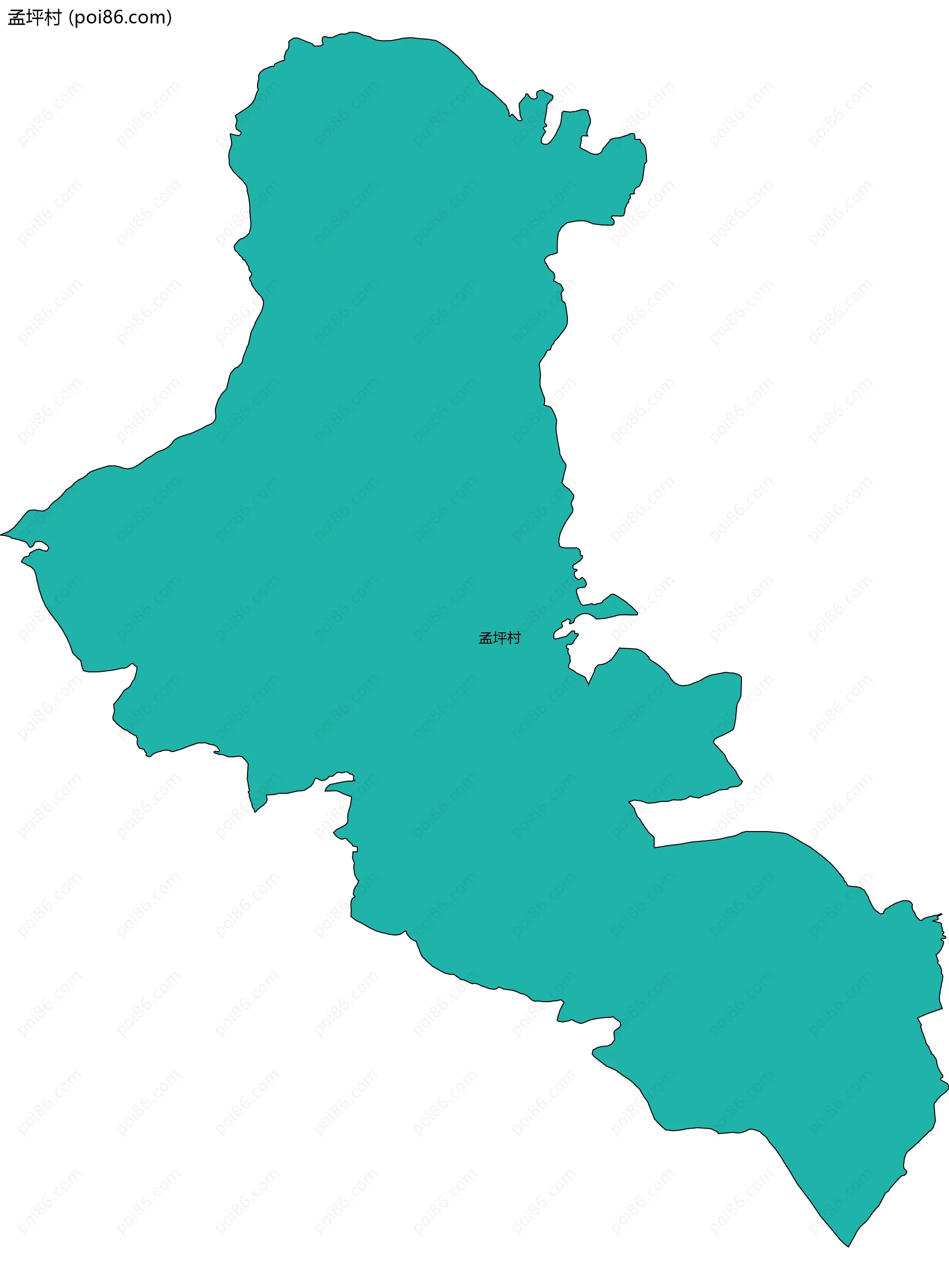 孟坪村边界地图