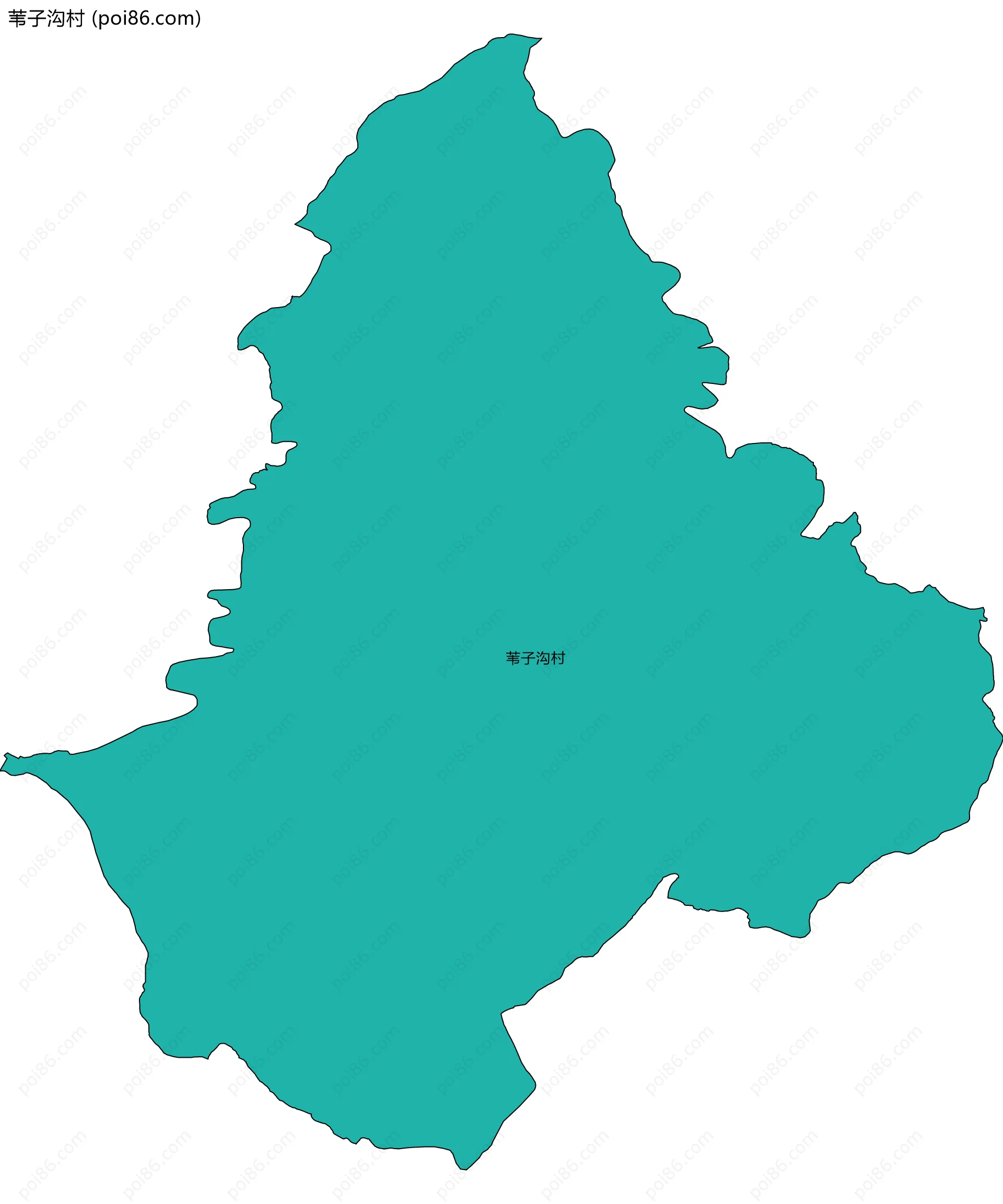 苇子沟村边界地图