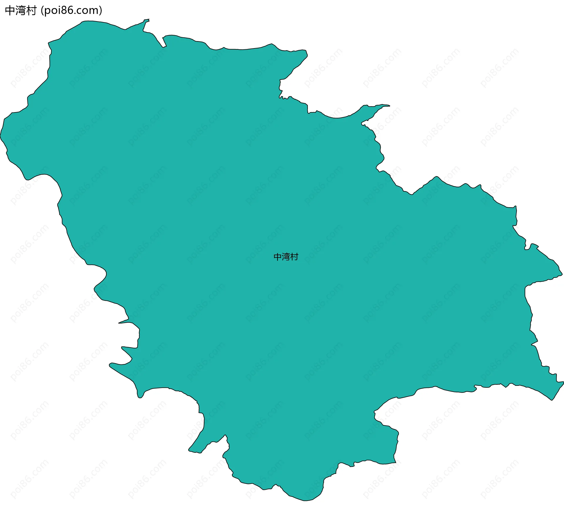 中湾村边界地图