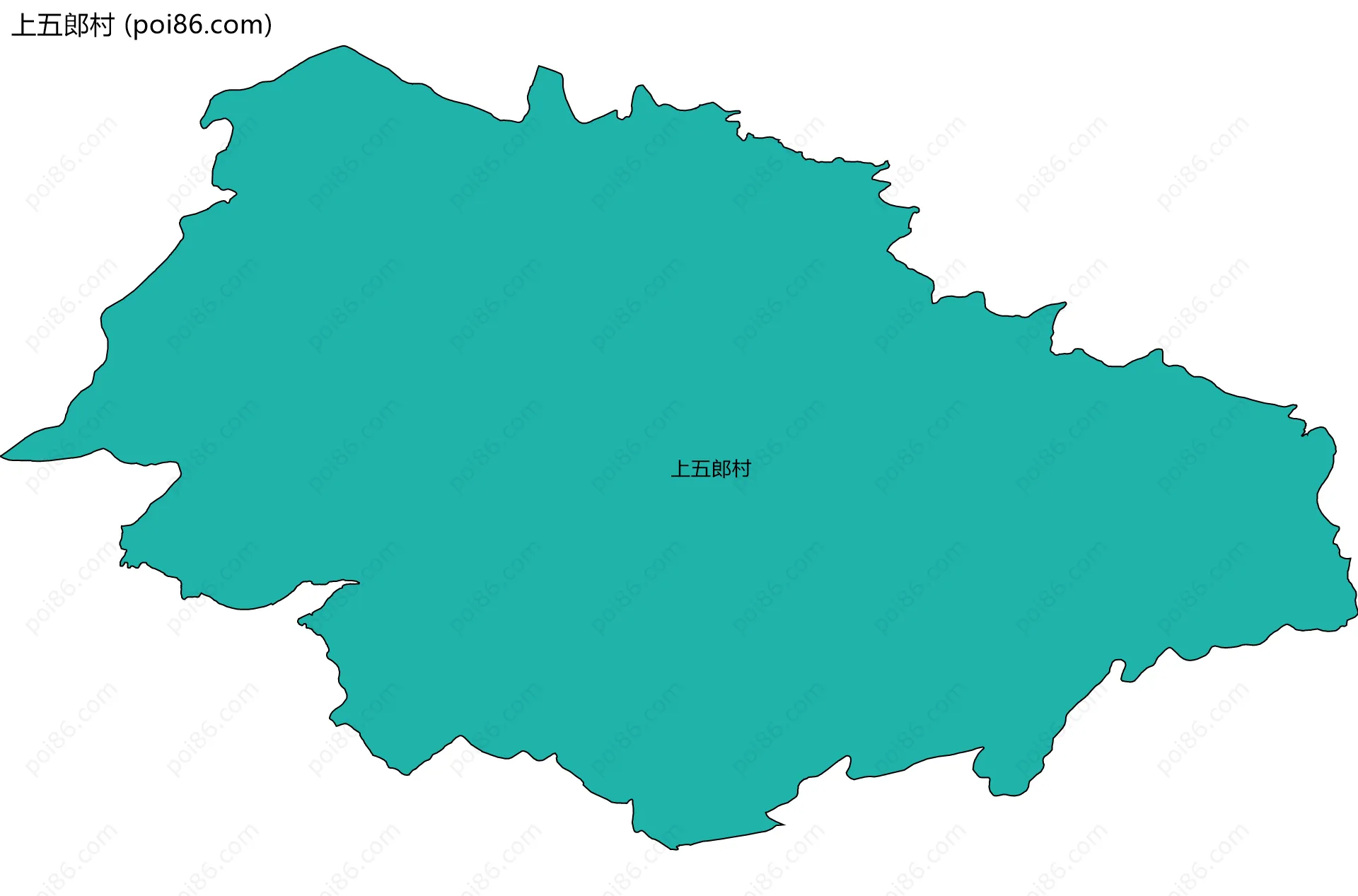 上五郎村边界地图