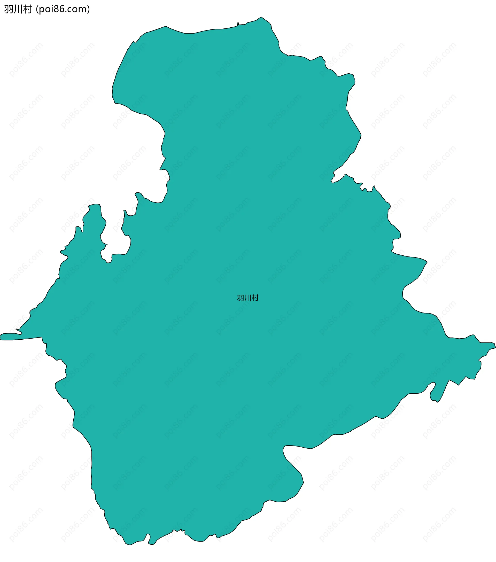 羽川村边界地图