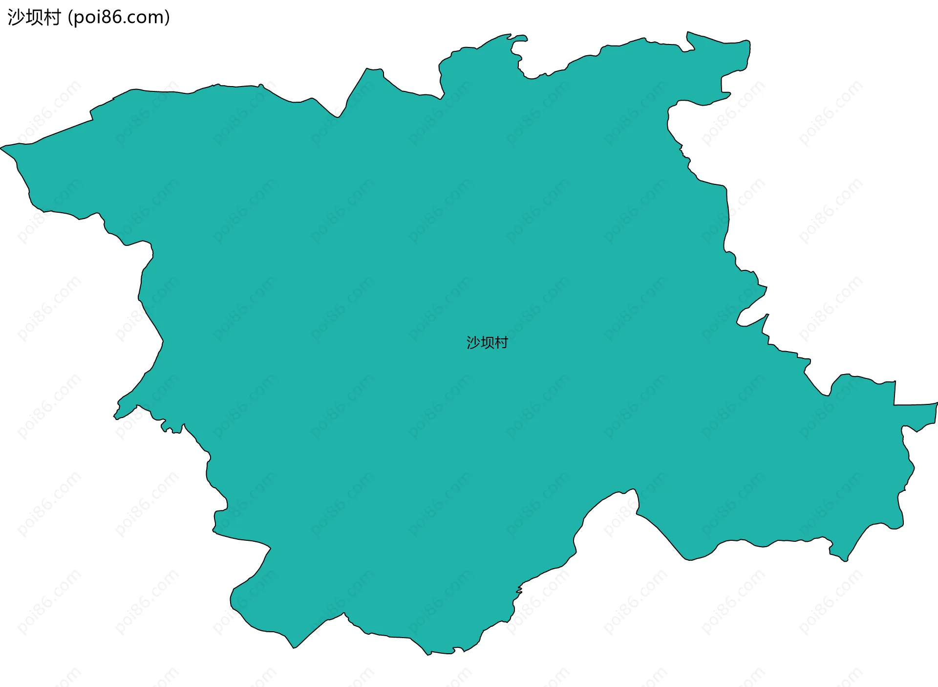 沙坝村边界地图