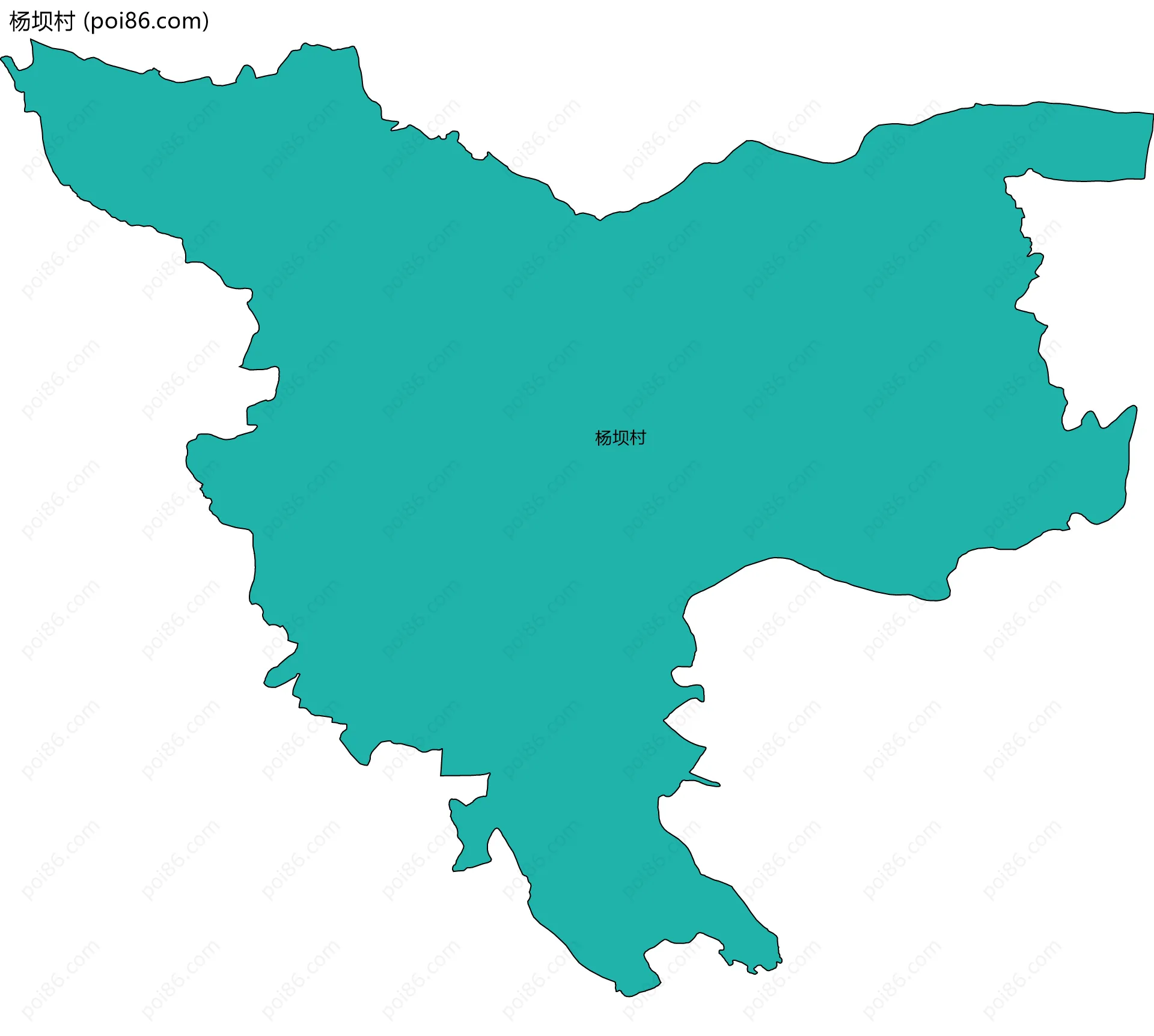杨坝村边界地图