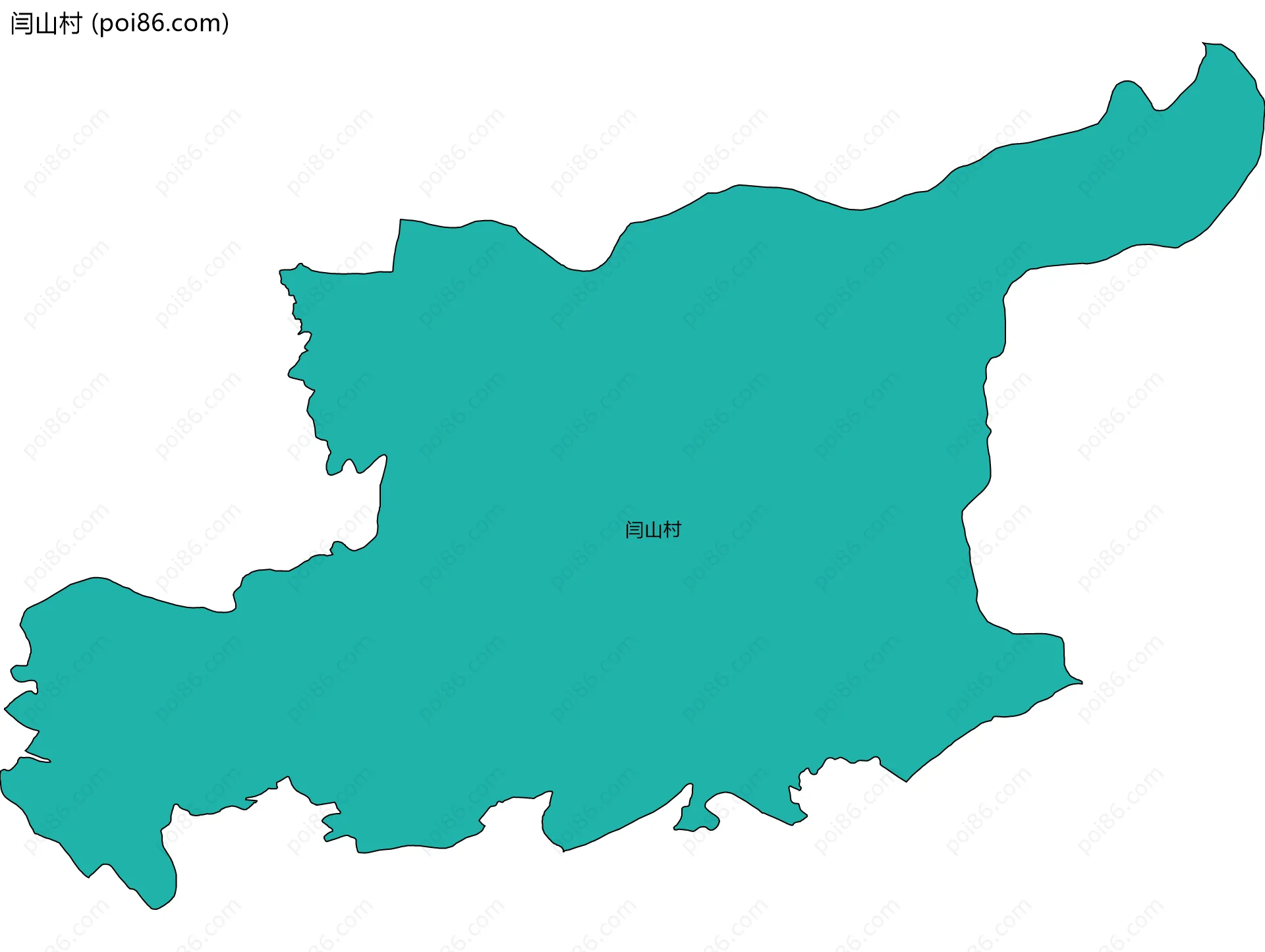闫山村边界地图