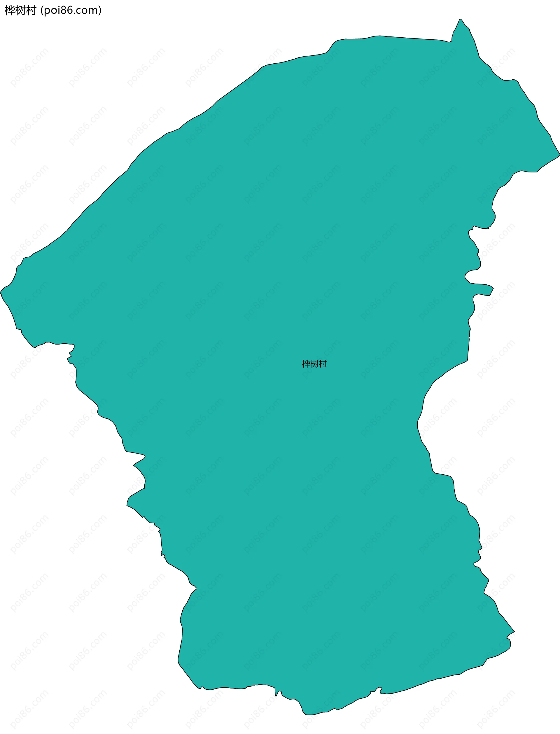 桦树村边界地图