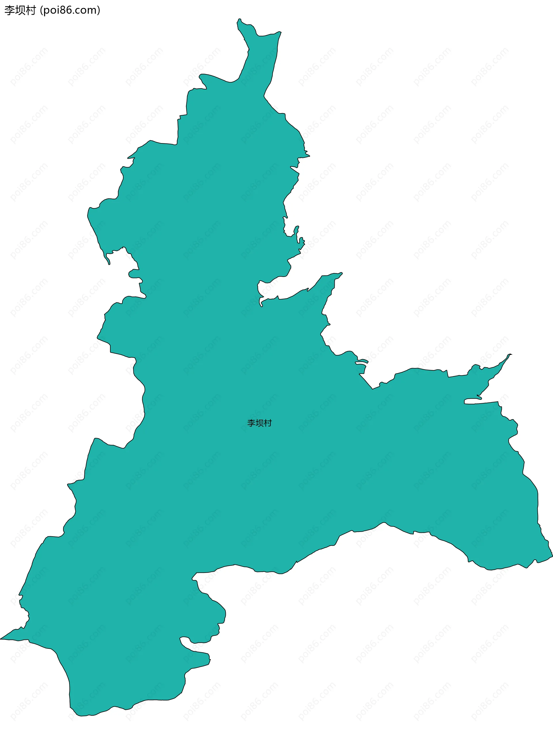 李坝村边界地图