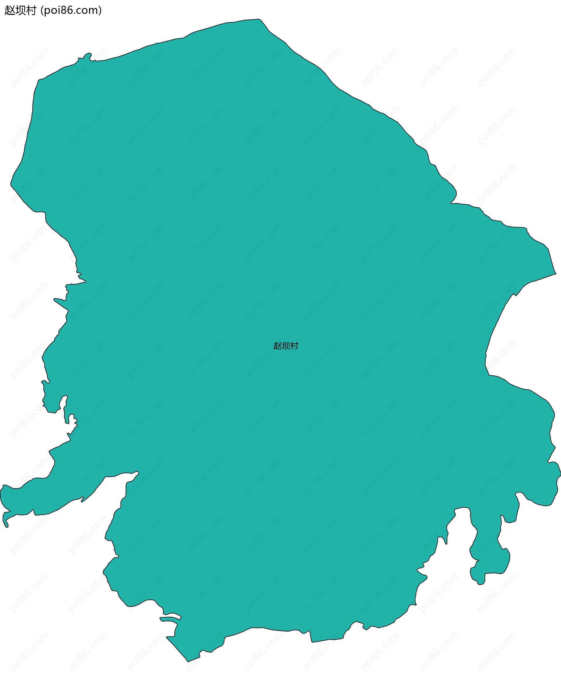 赵坝村边界地图