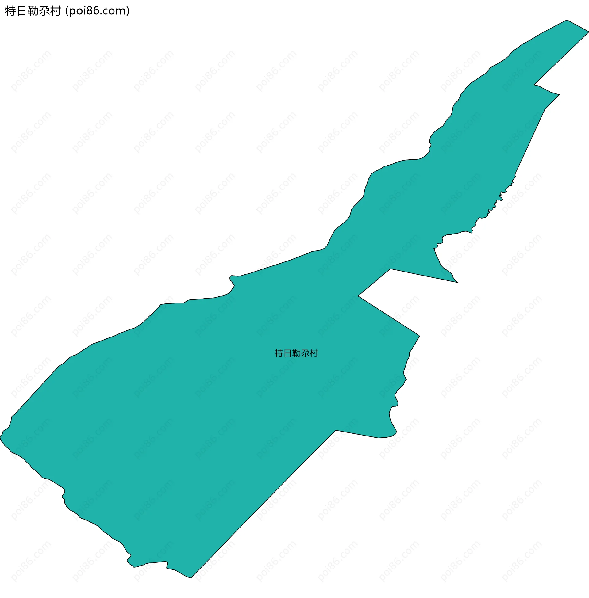 特日勒尕村边界地图