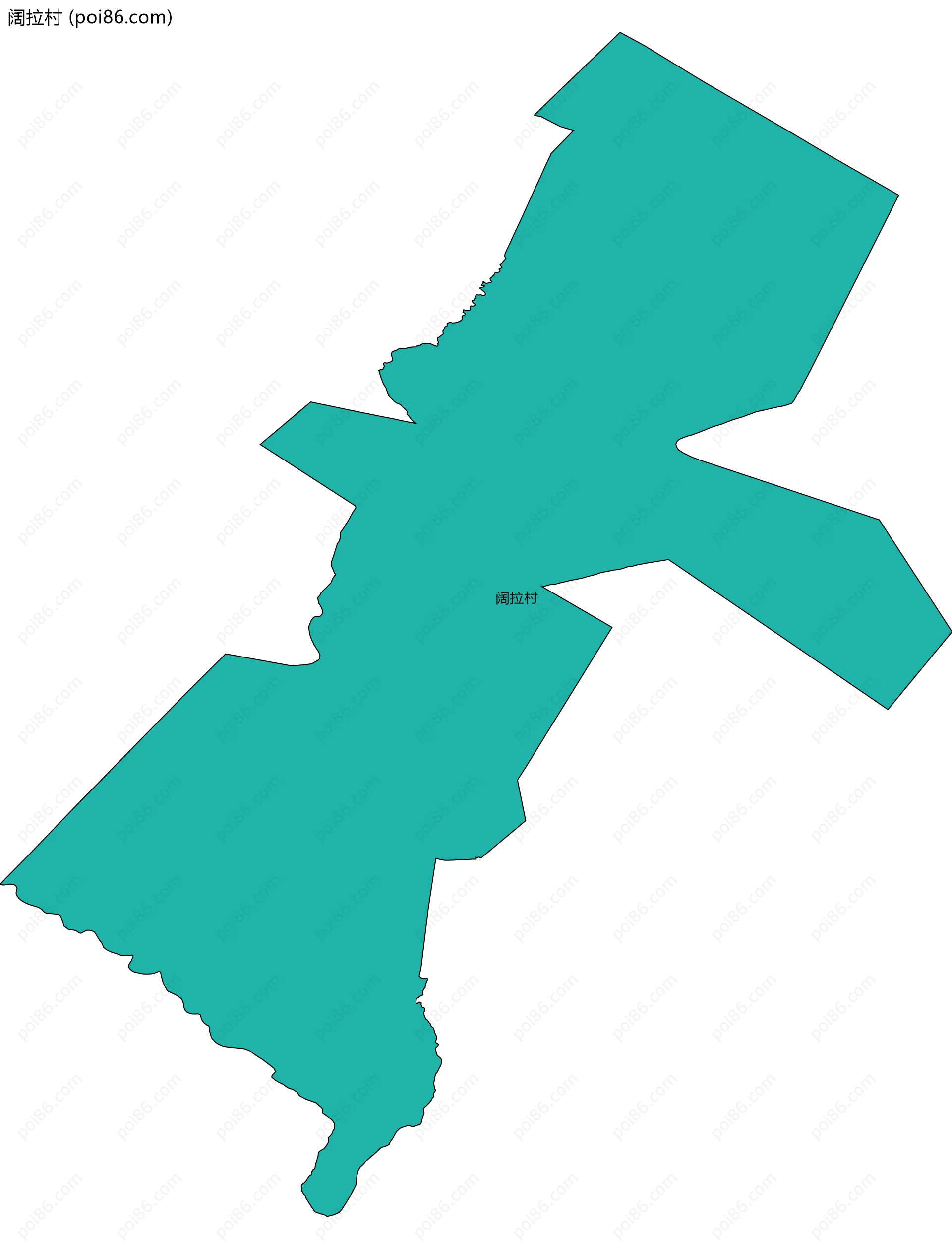 阔拉村边界地图